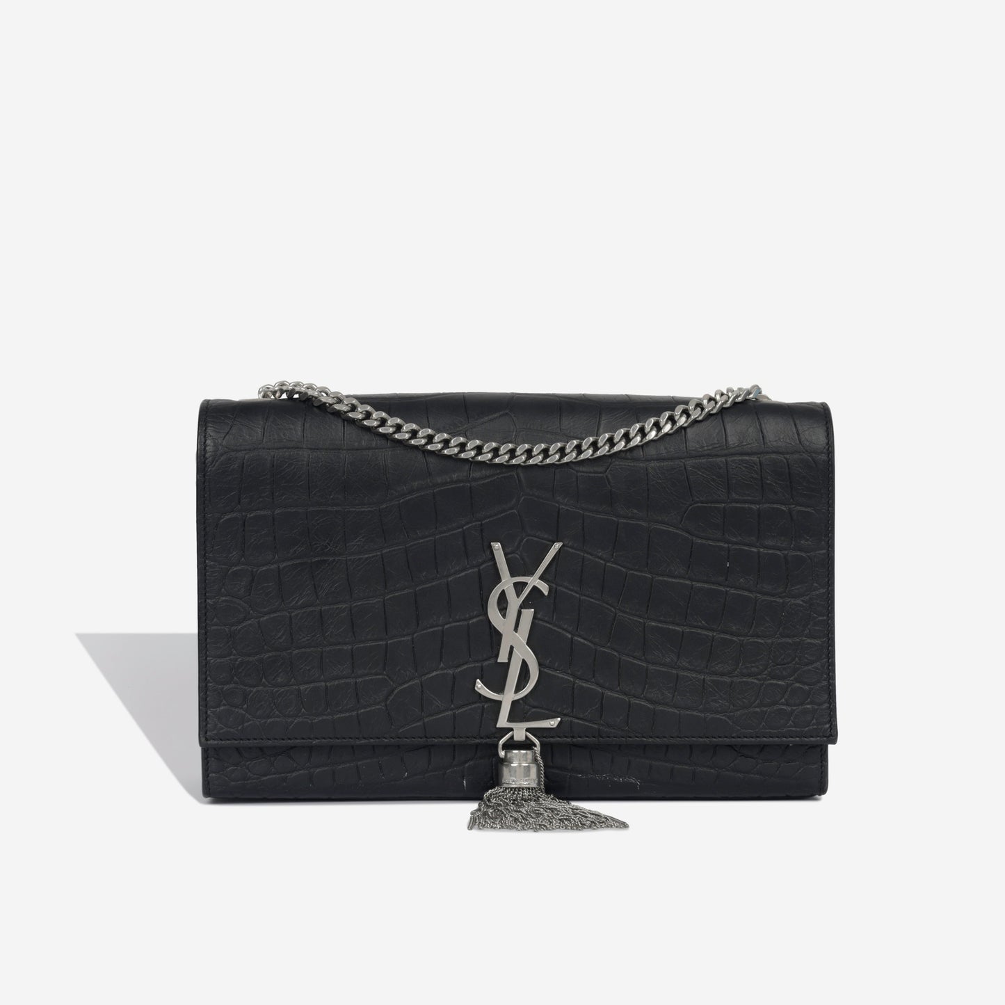 Saint Laurent Kate Tassel Bag - Croc Embossed