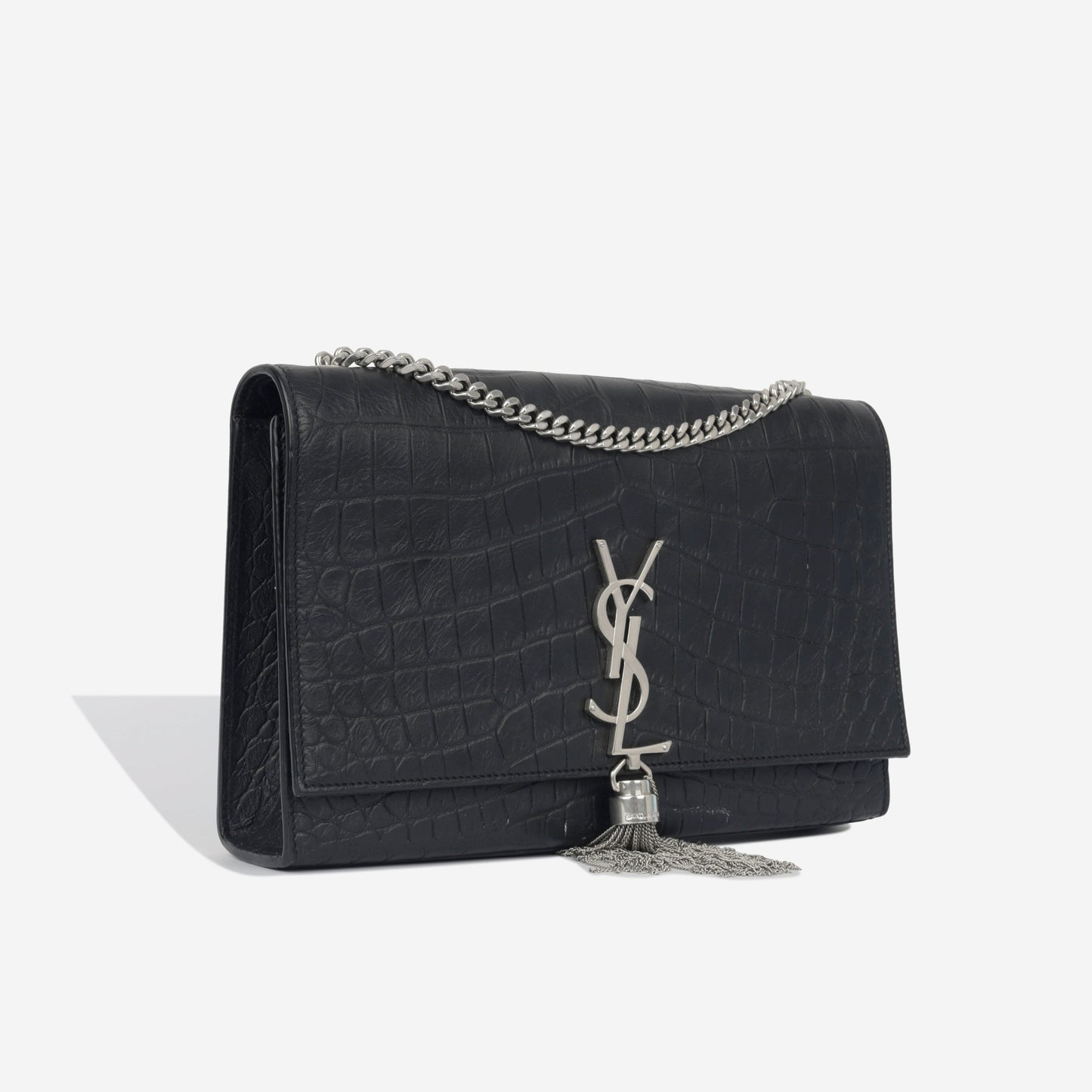 Saint Laurent Kate Tassel Bag - Croc Embossed