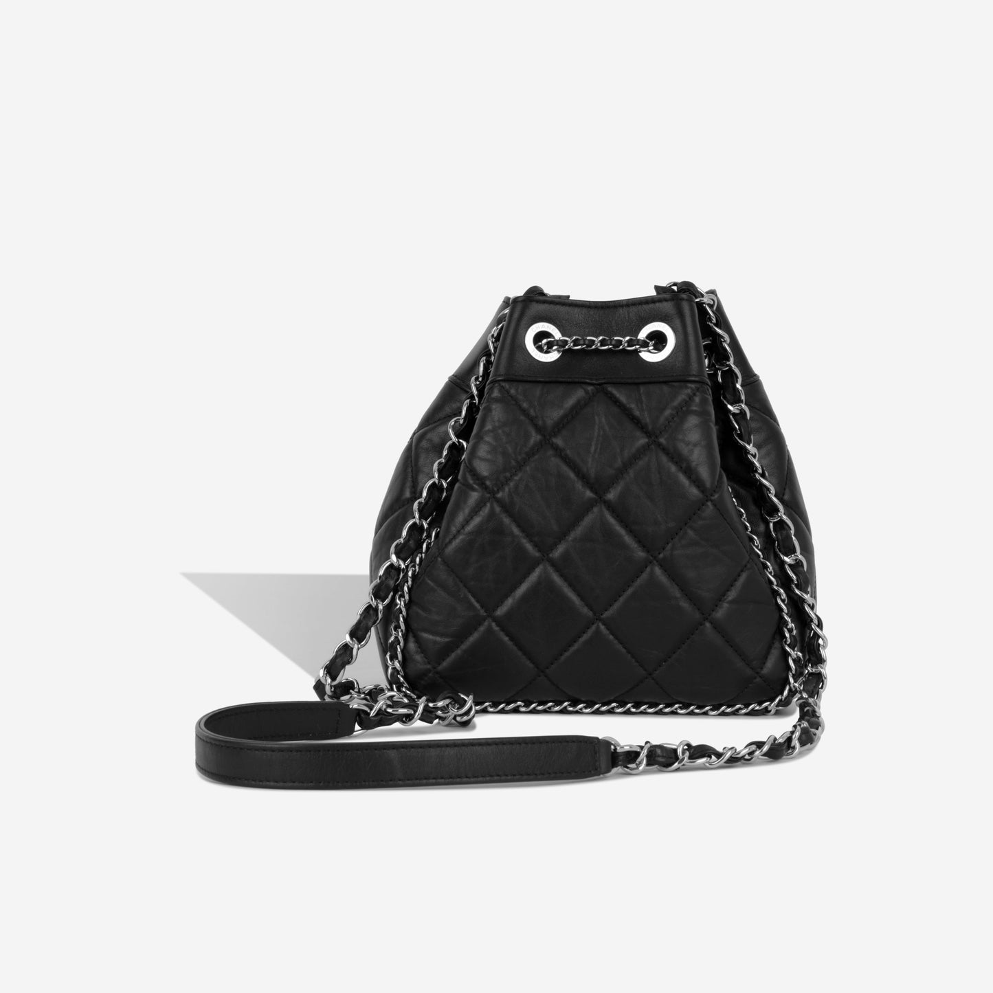 Chanel Quilted Drawstring Bucket