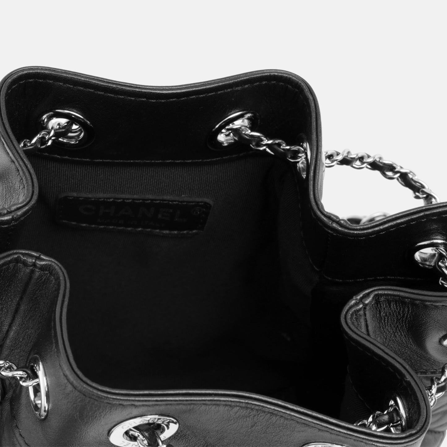 Chanel Quilted Drawstring Bucket