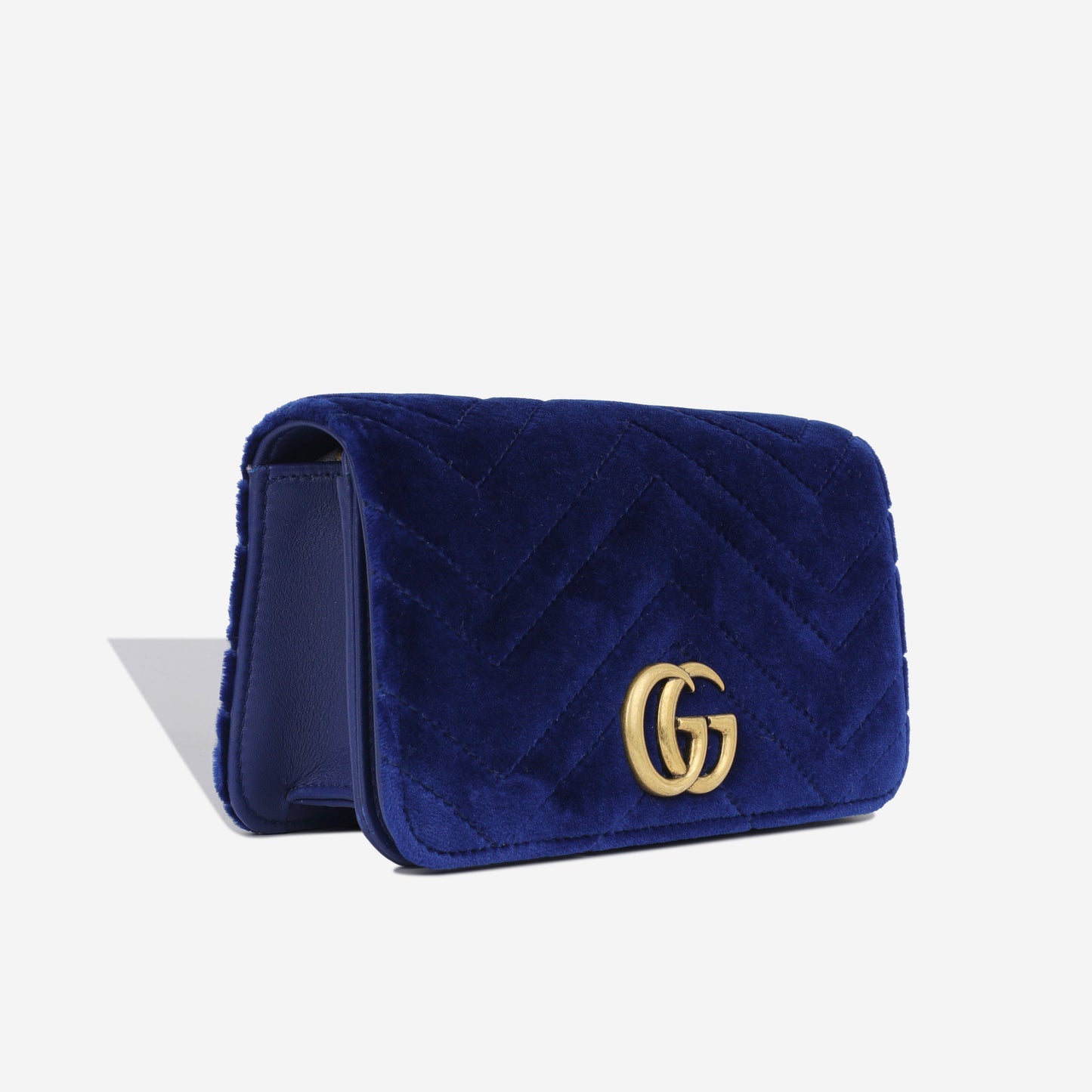 Gucci Mini Velvet Chevron Flap