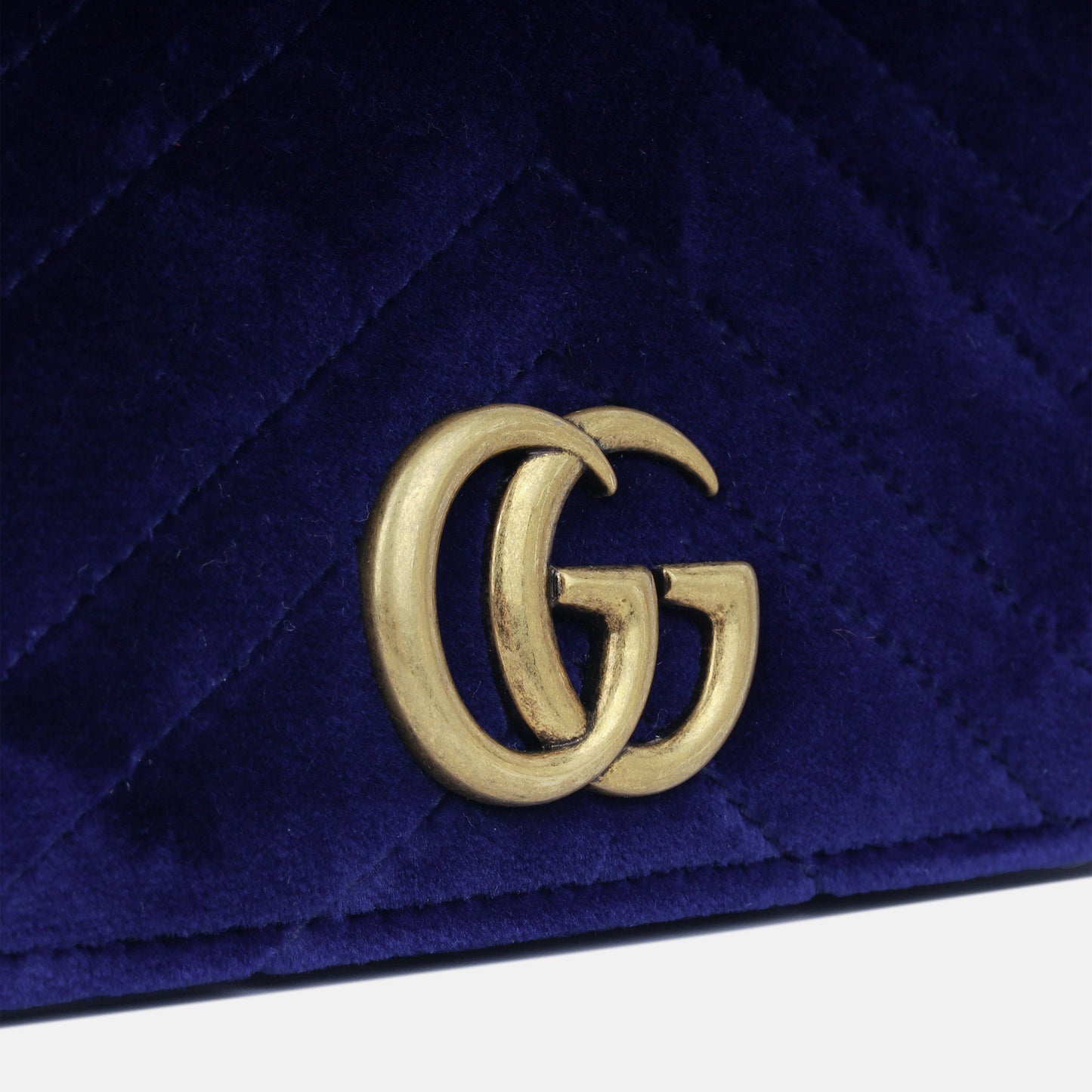Gucci Mini Velvet Chevron Flap
