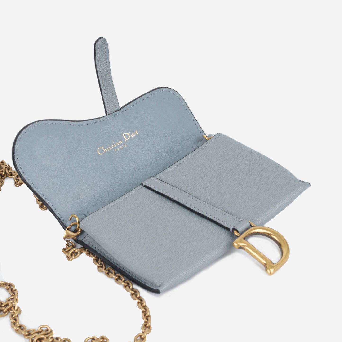 Christian Dior Nano Saddle Pouch with Chain