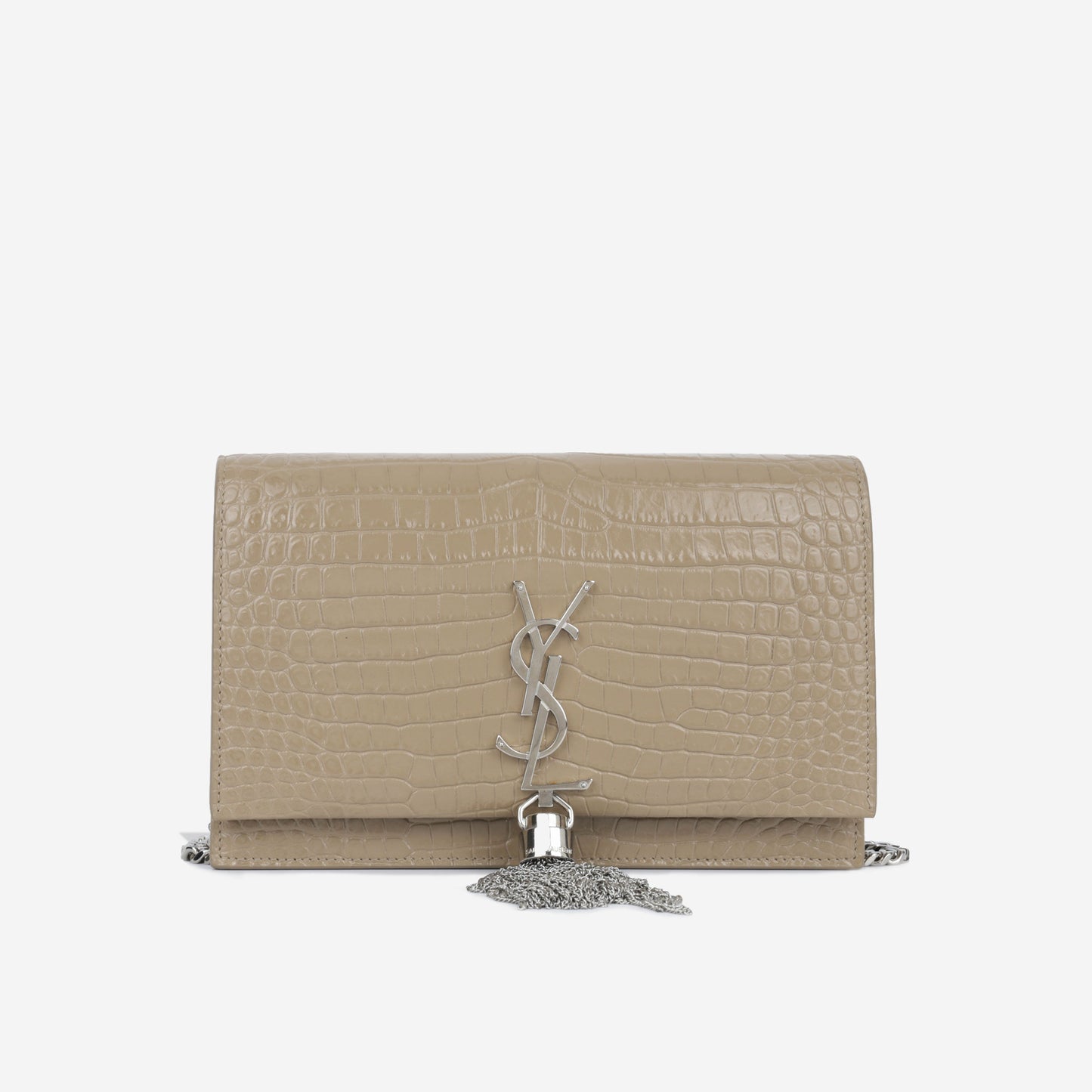 Saint Laurent Kate Tassel WOC - Croc Embossed