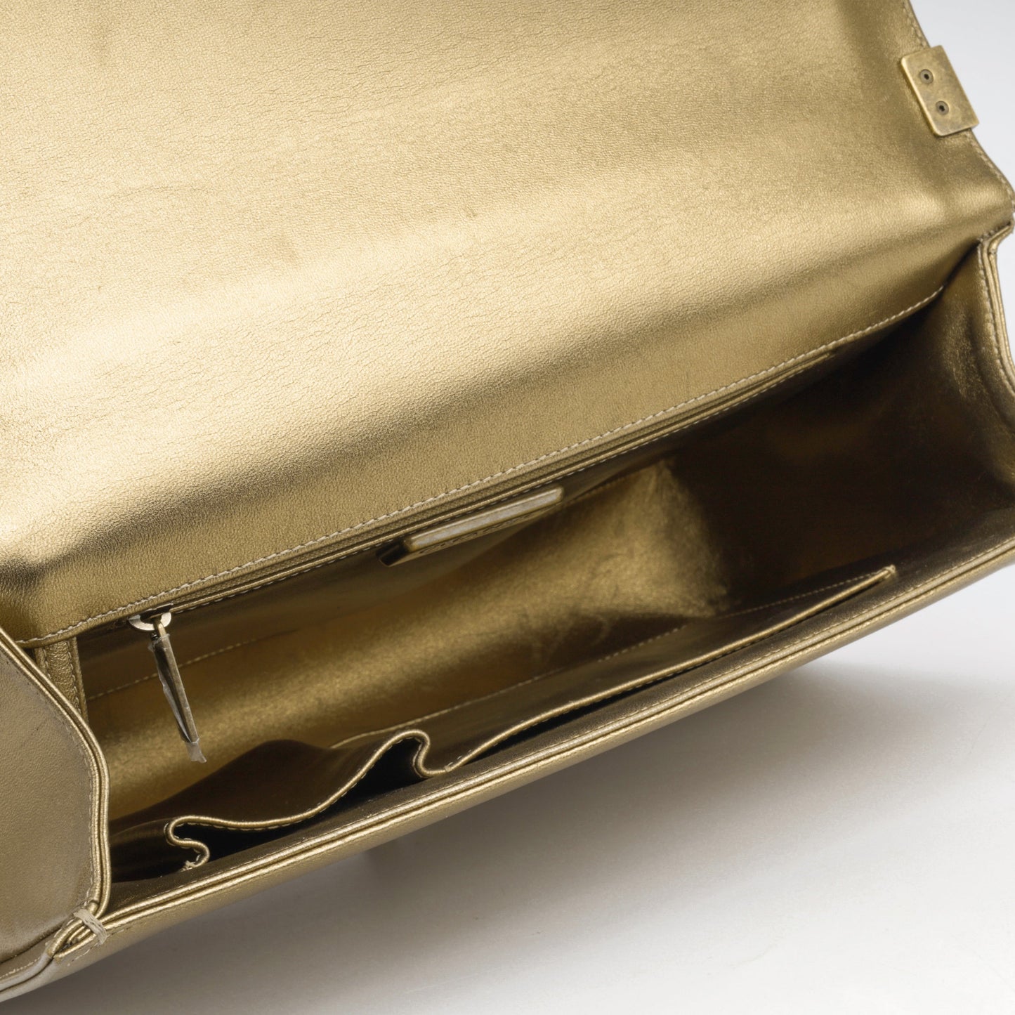 Chanel Large Boy Bag - Gold Python