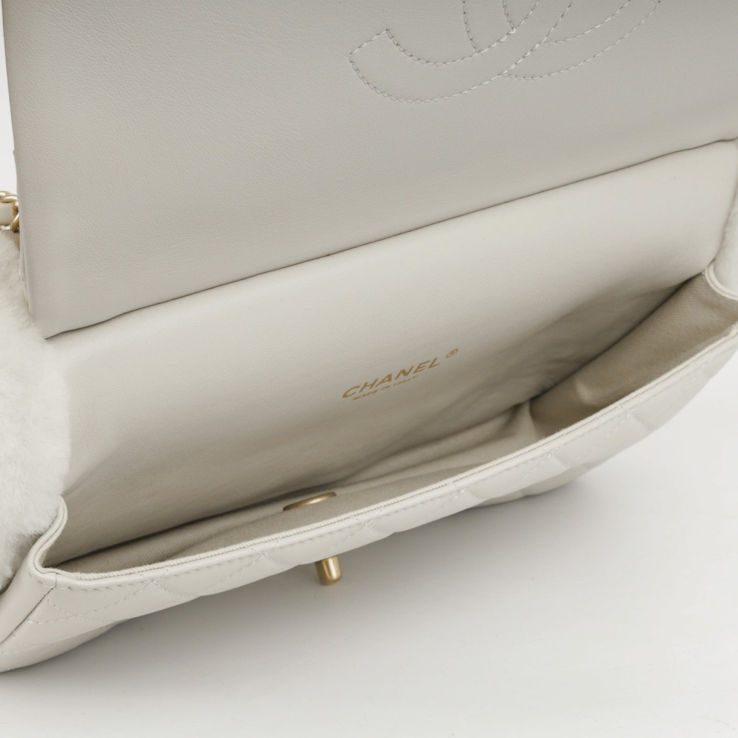 Chanel Muff Shearling Flap