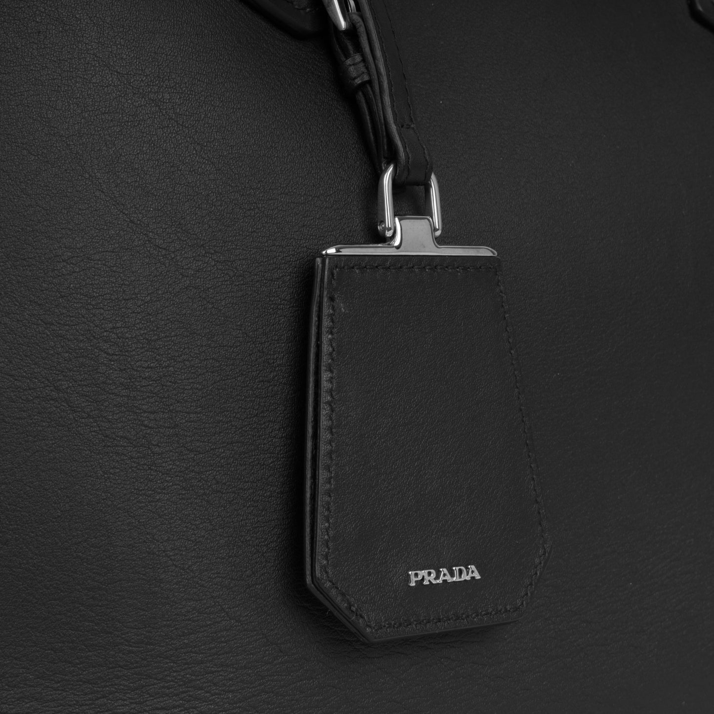 Prada Large Double Tote - Black Matte Calfskin