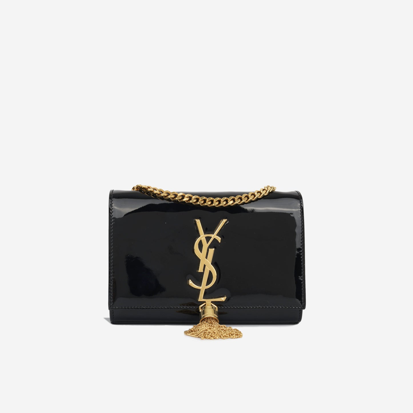 Saint Laurent Mini Kate Tassel - Black Patent
