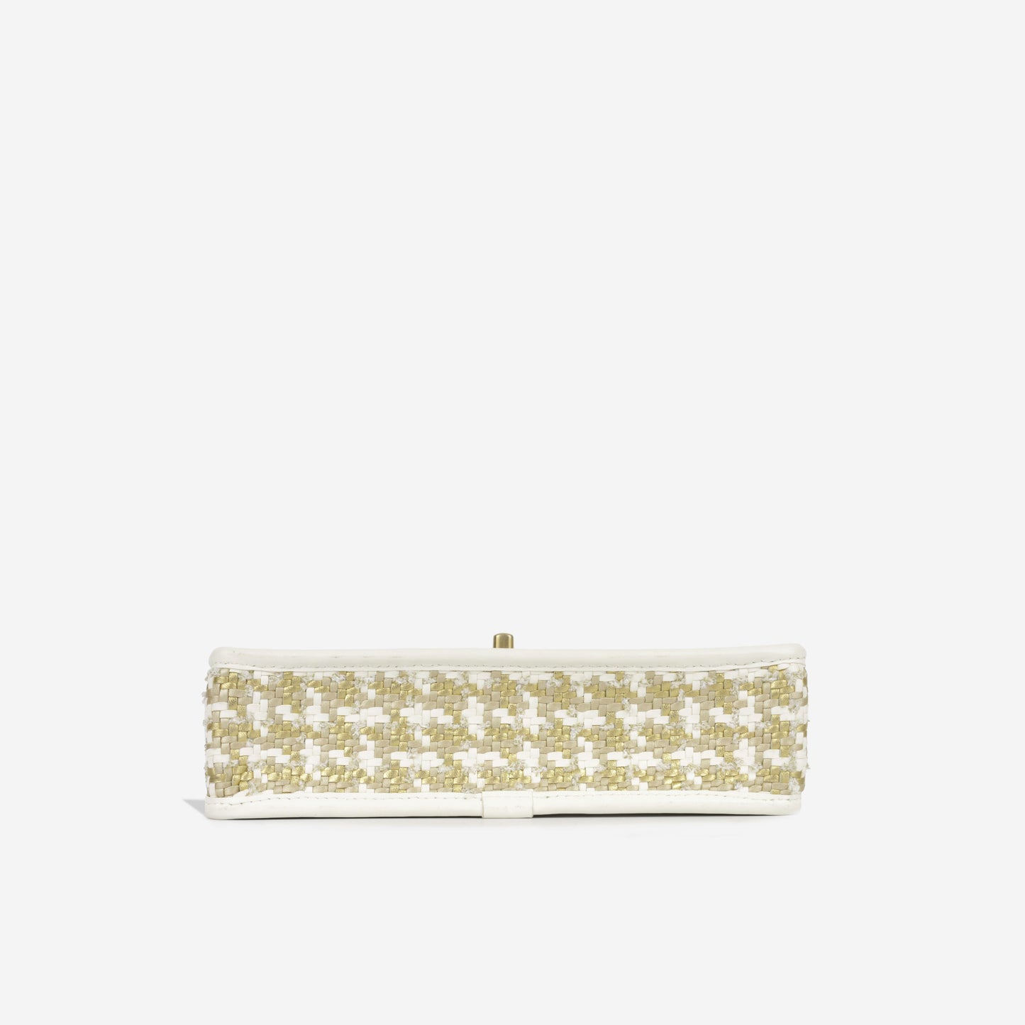 Chanel Cruise Woven Flap - Metallic Gold/White