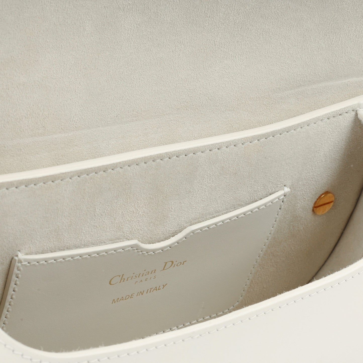Christian Dior Bobby East-West - White Calfskin