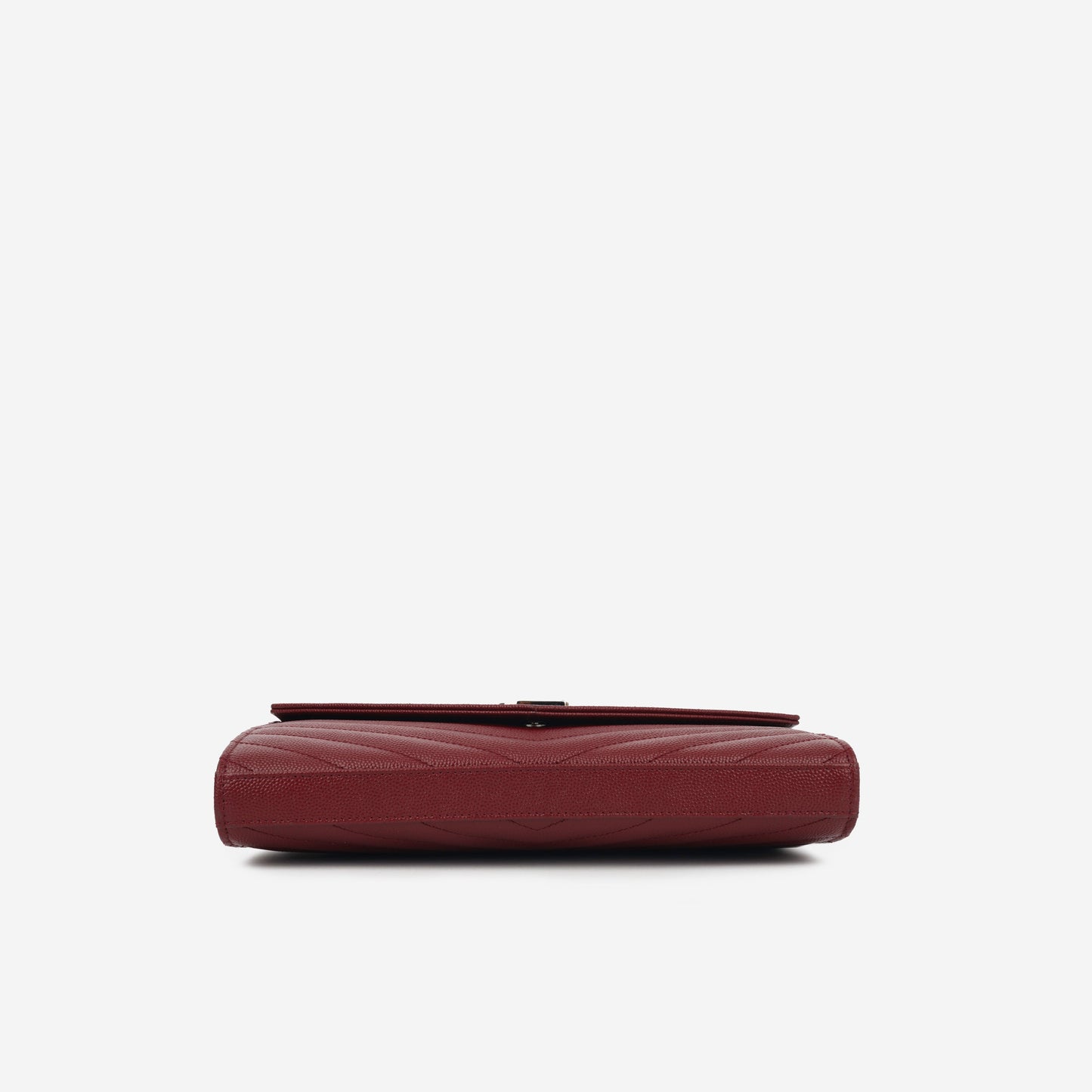 Saint Laurent Cassandre Chain Wallet - Burgundy