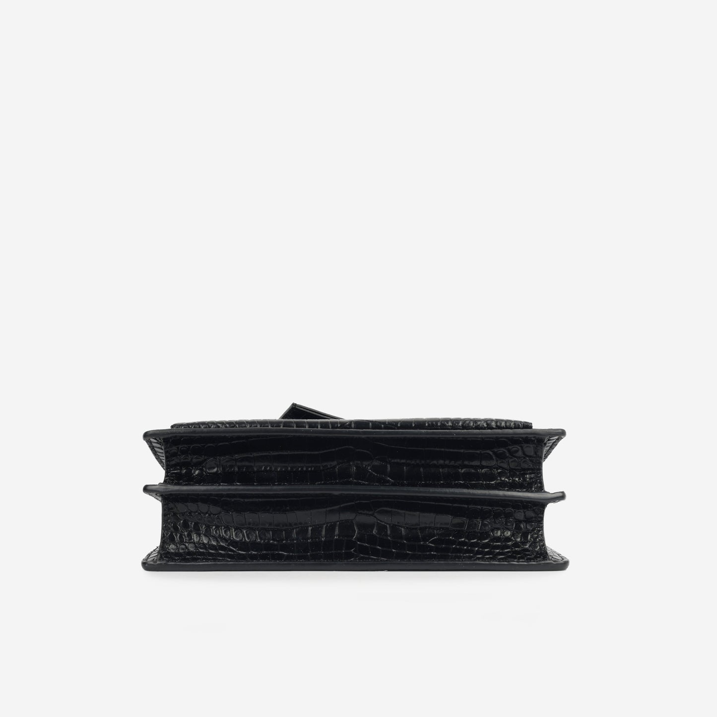 Saint Laurent Medium Sunset - Black Croc Embossed
