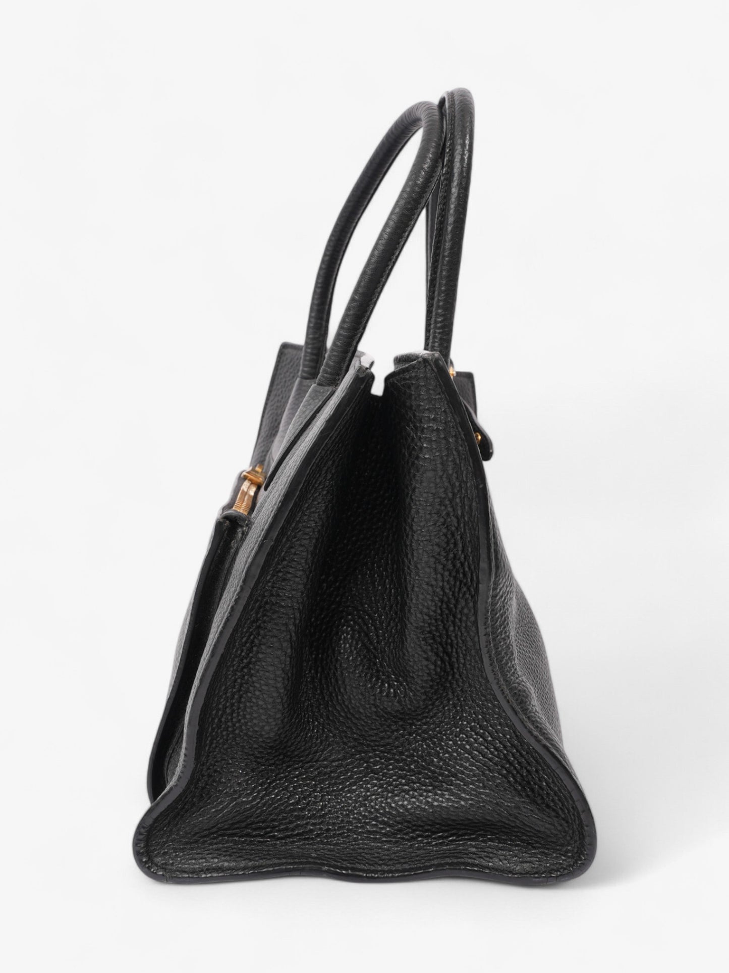 Prada Twin Pocket Two Way Bag Black Leather