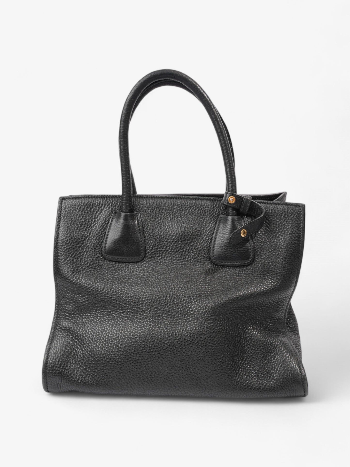 Prada Twin Pocket Two Way Bag Black Leather