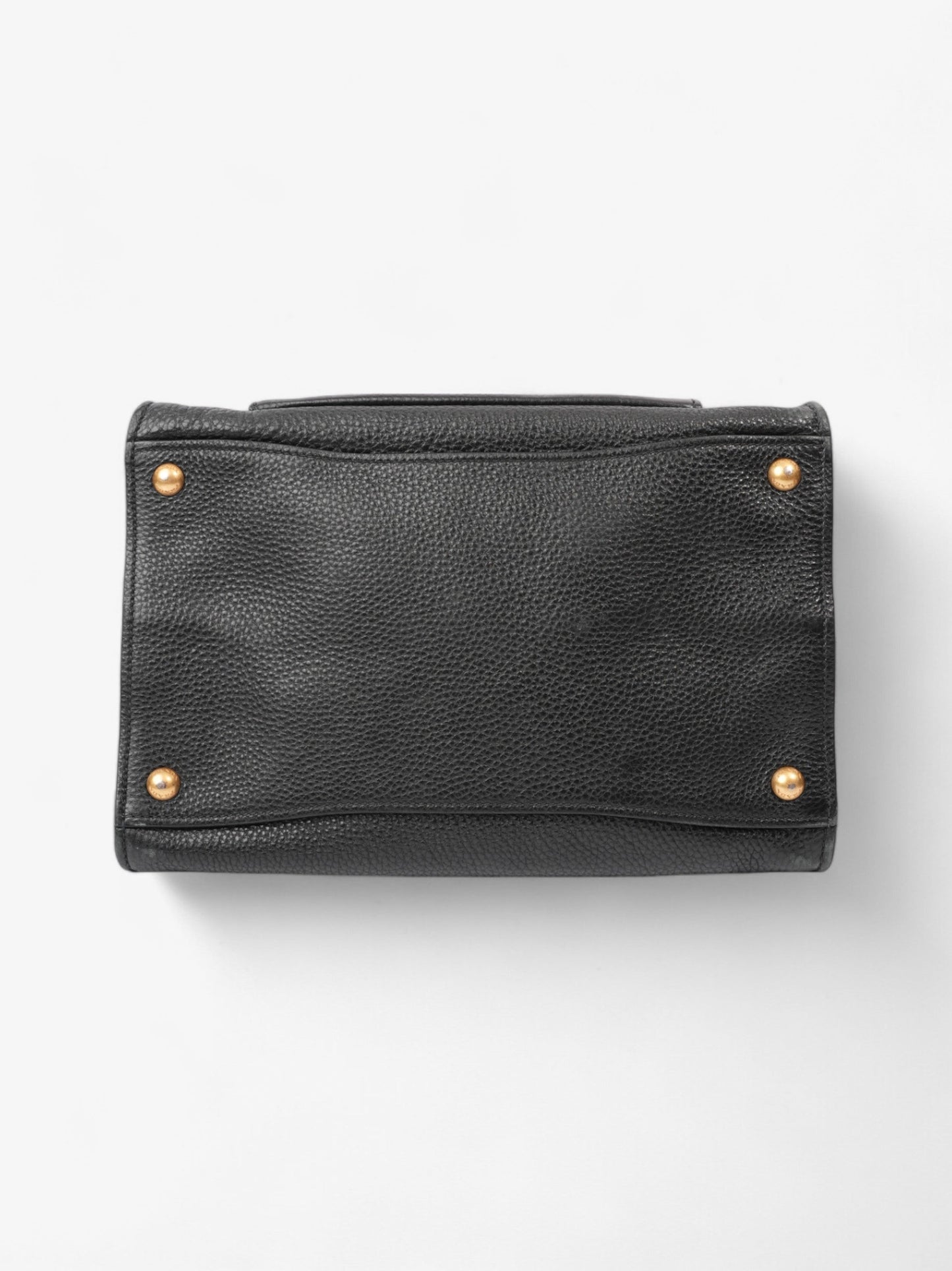 Prada Twin Pocket Two Way Bag Black Leather