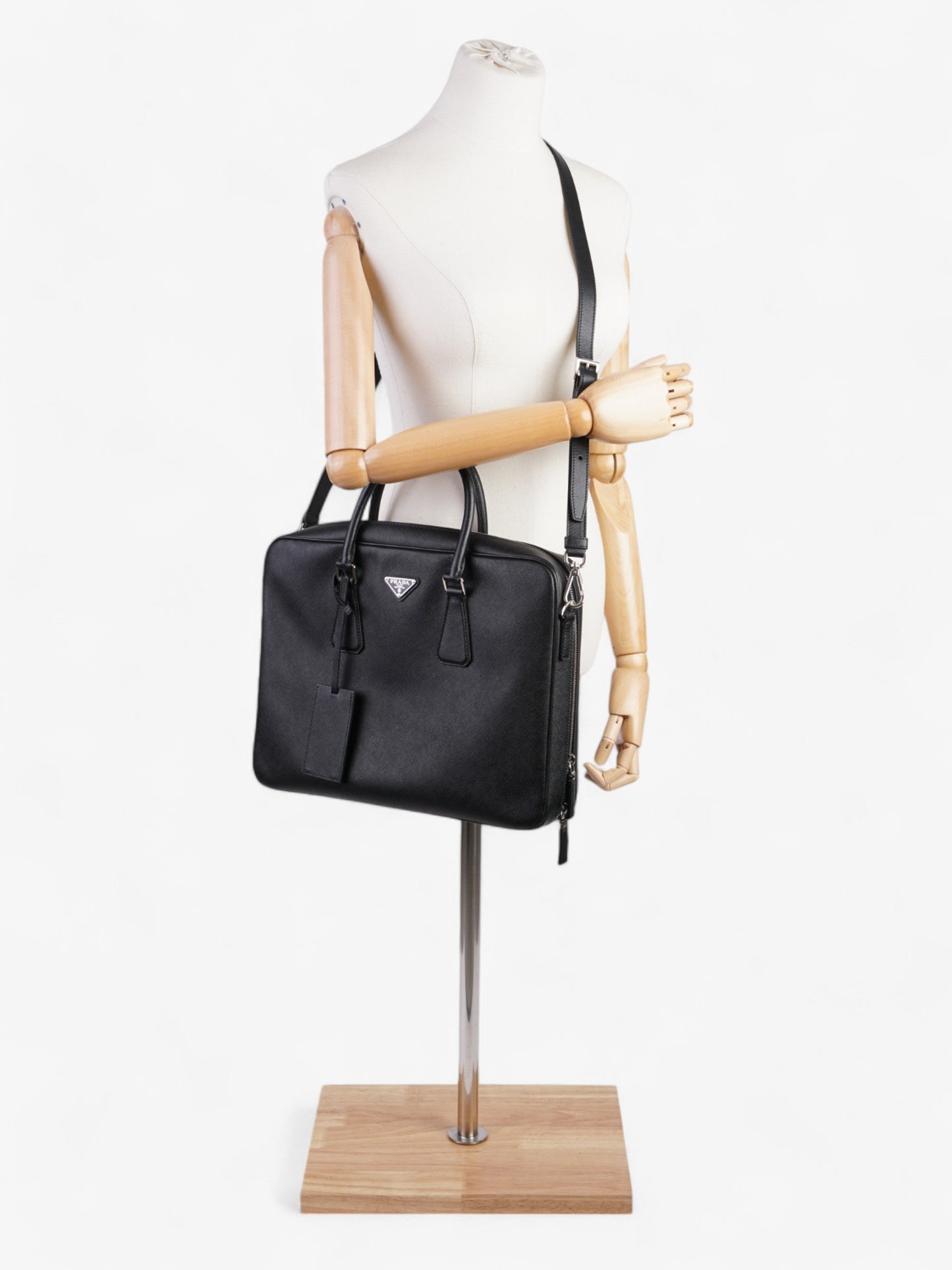 Prada Briefcase Black Saffiano Leather