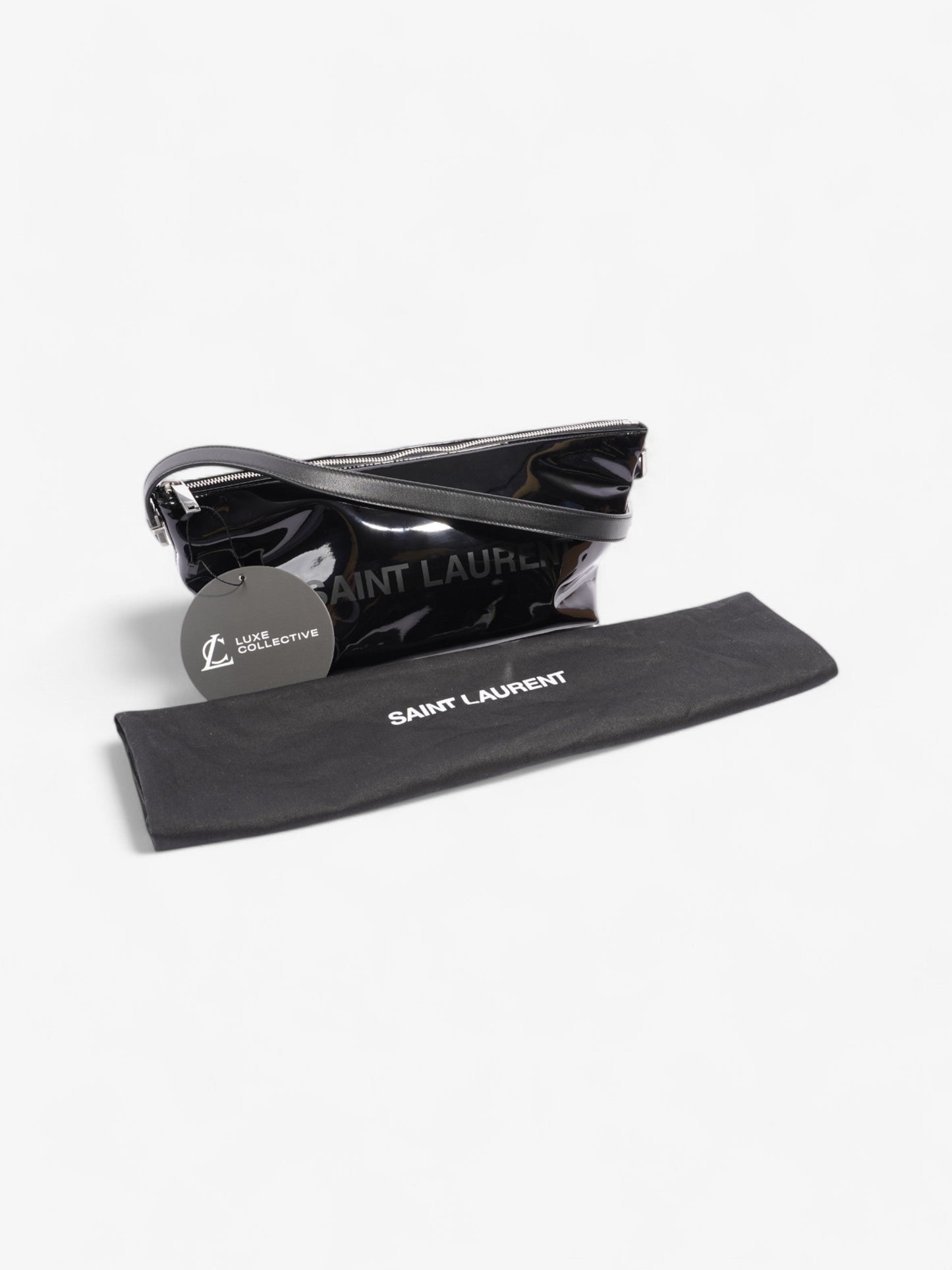 Saint Laurent Tuc Body Bag Black Patent Leather