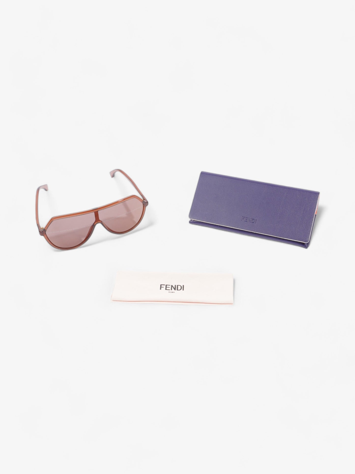Fendi Fendi Roma Amor Sunglasses Brown Acetate 140mm