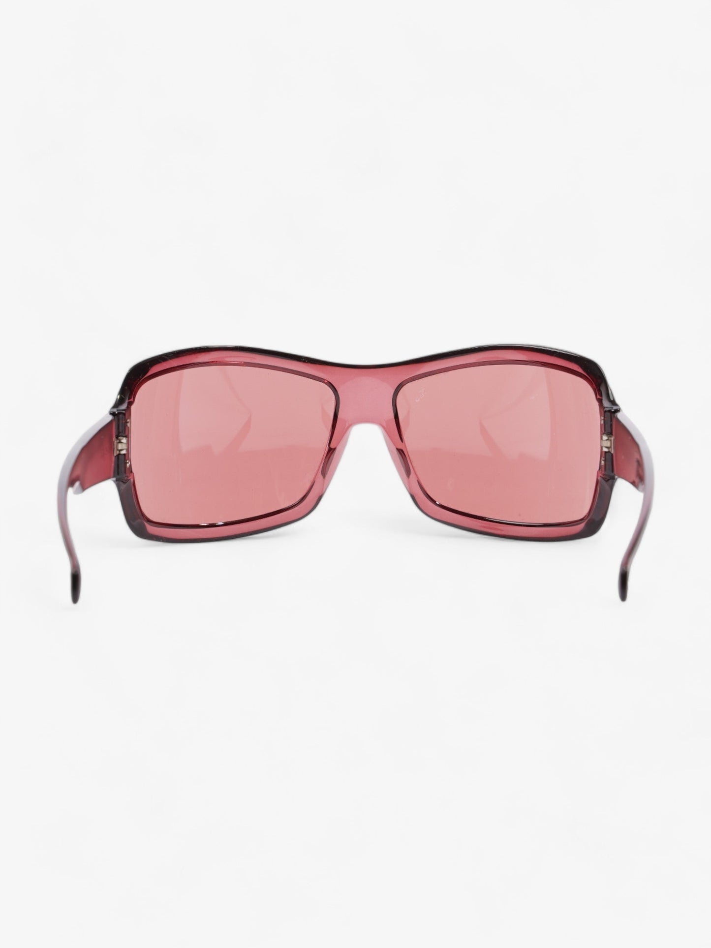 Gucci Large Frame Sunglasses Burgundy Acetate 120mm