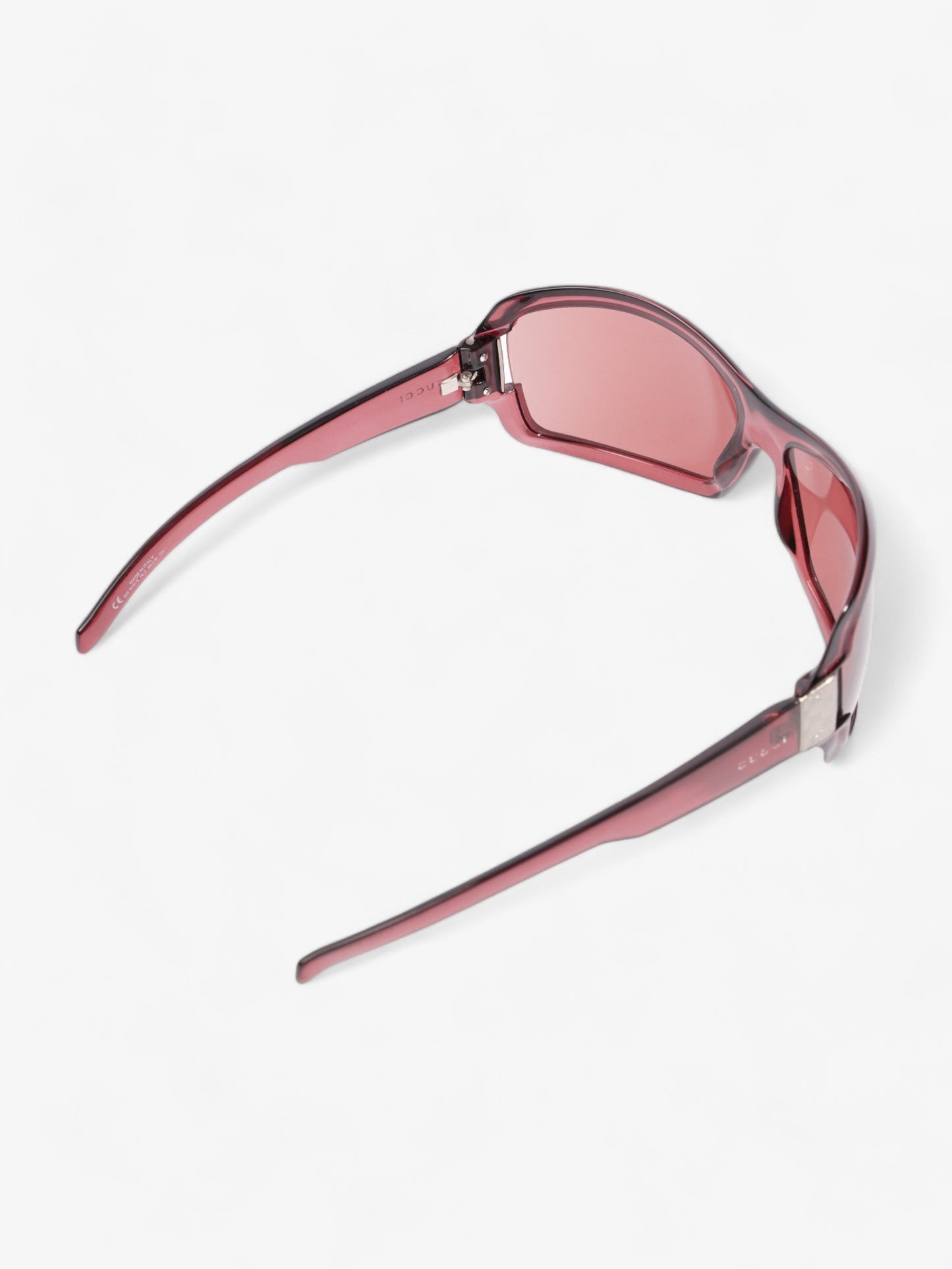 Gucci Large Frame Sunglasses Burgundy Acetate 120mm
