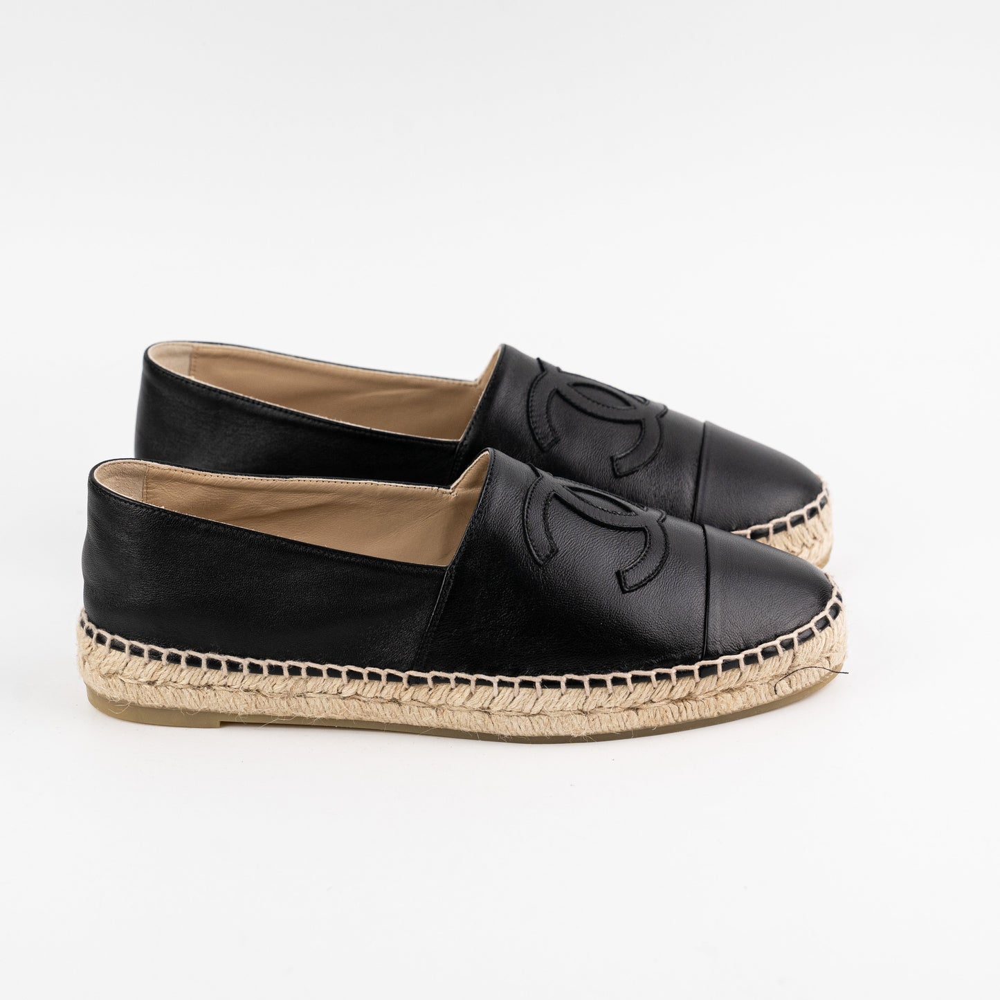 Chanel Espadrilles Size 39 Black Shoes