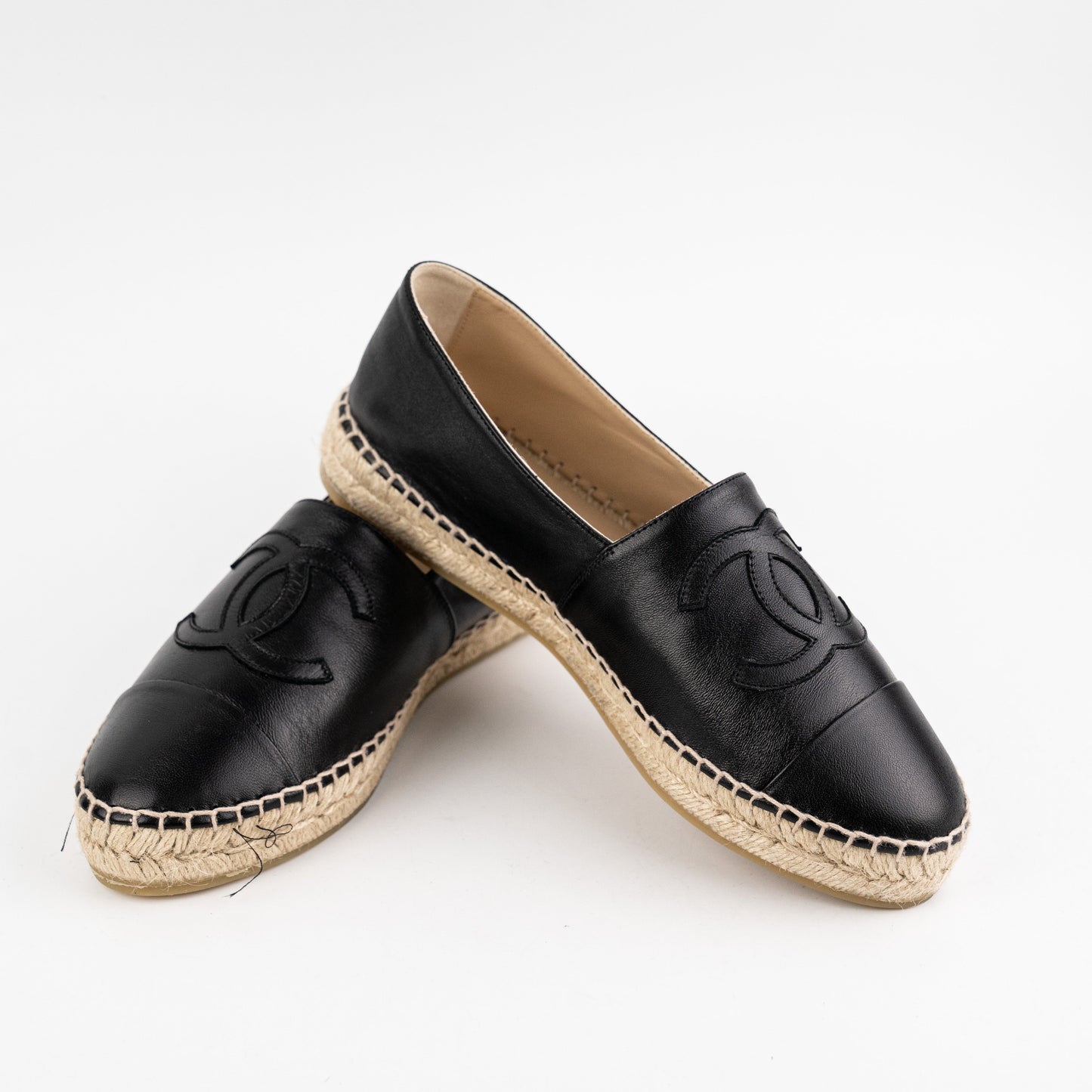 Chanel Espadrilles Size 39 Black Shoes