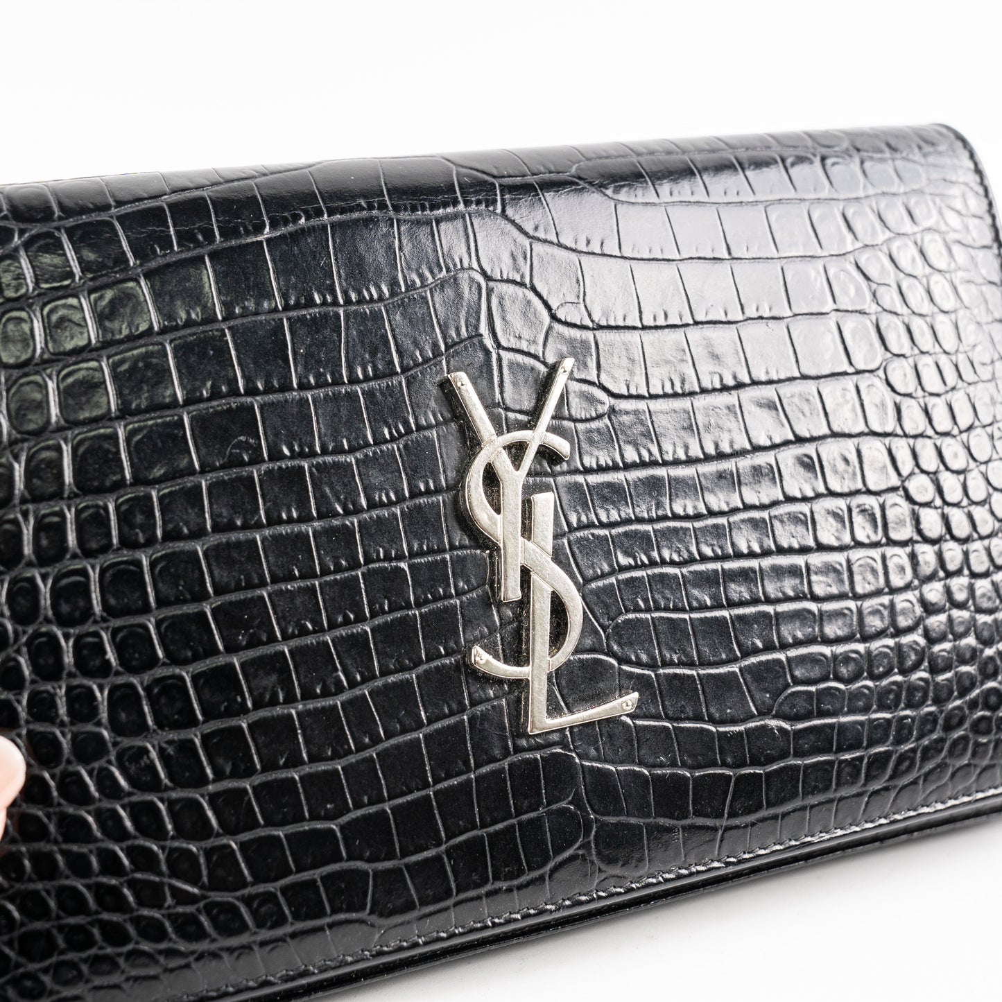 Saint Laurent Croc Black Bag