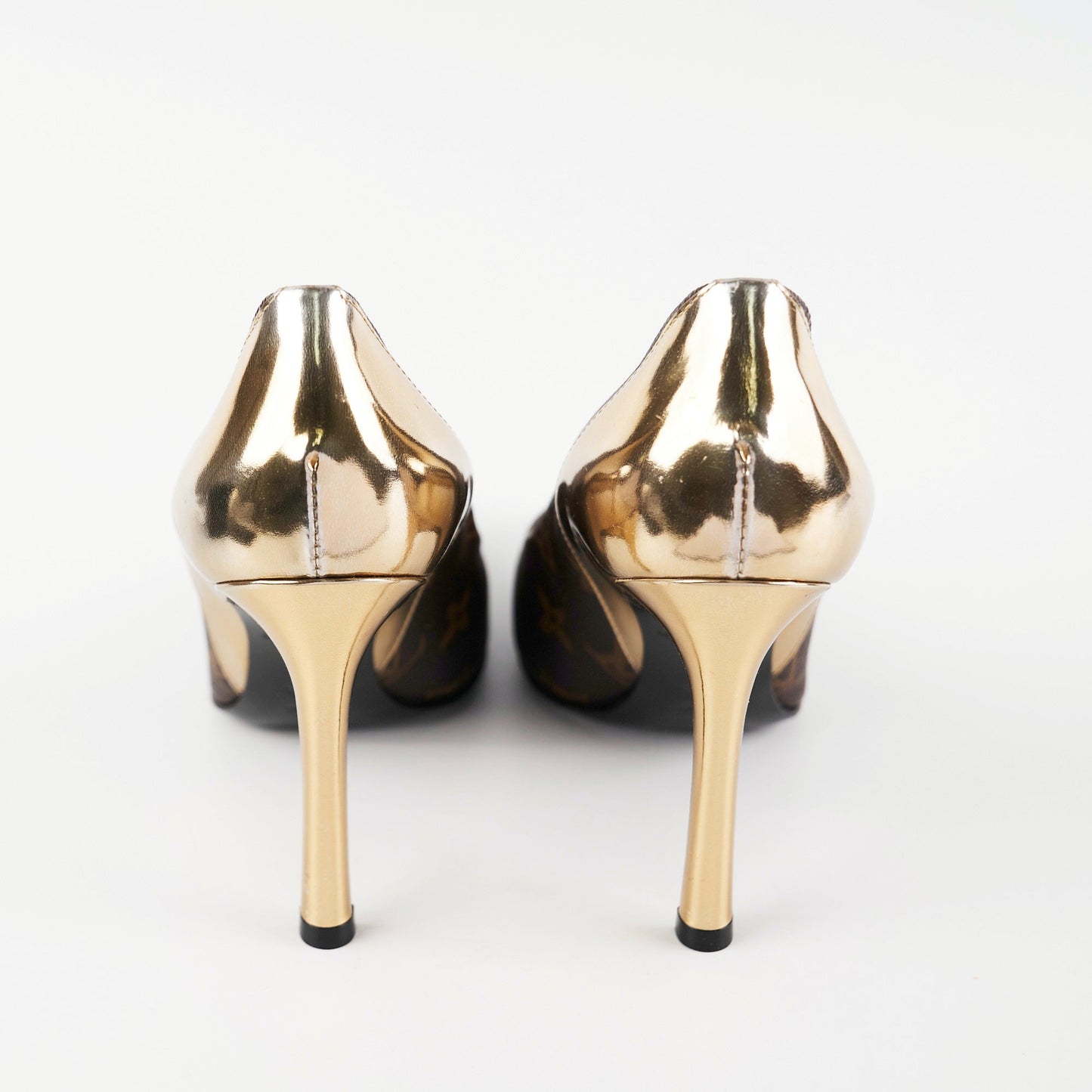 Louis Vuitton Heels Monogram/Gold Size 35