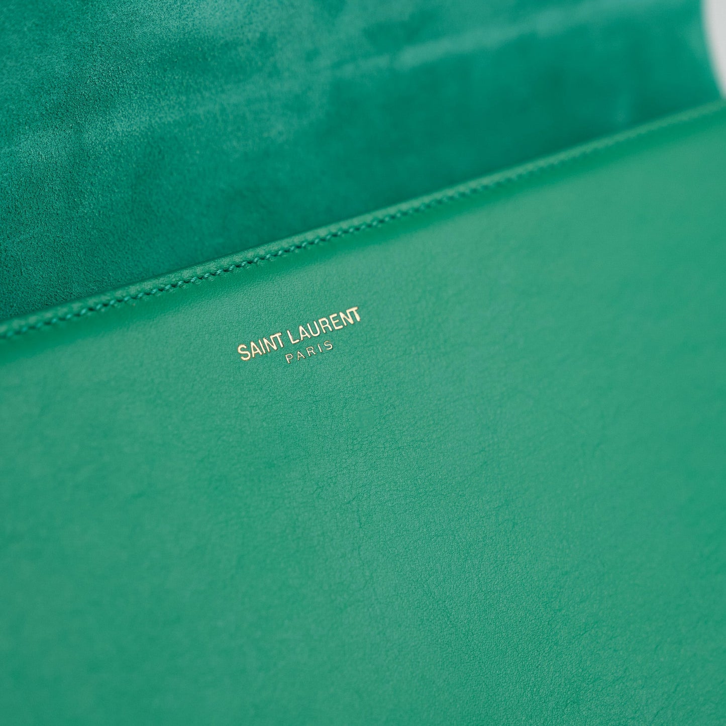 Saint Laurent Y Clutch Green