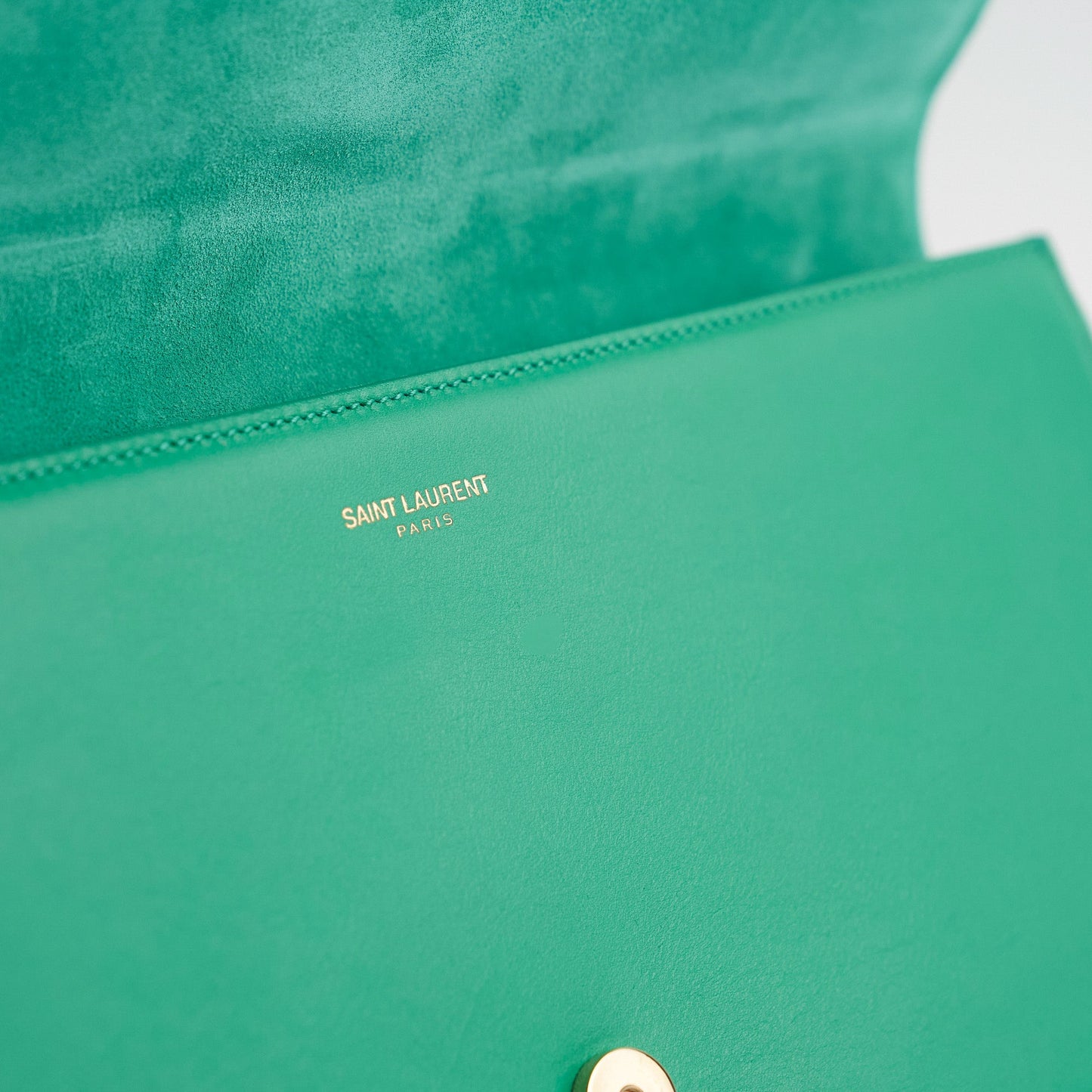 Saint Laurent Y Clutch Green