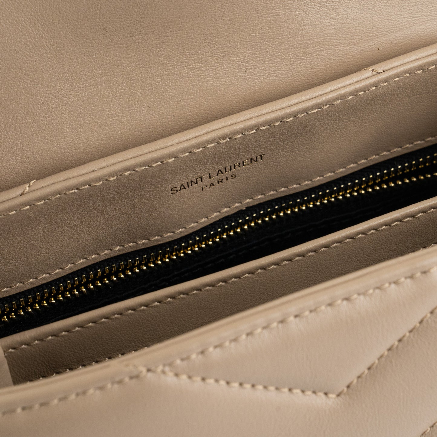 Saint Laurent Loulou Toy Dark Beige