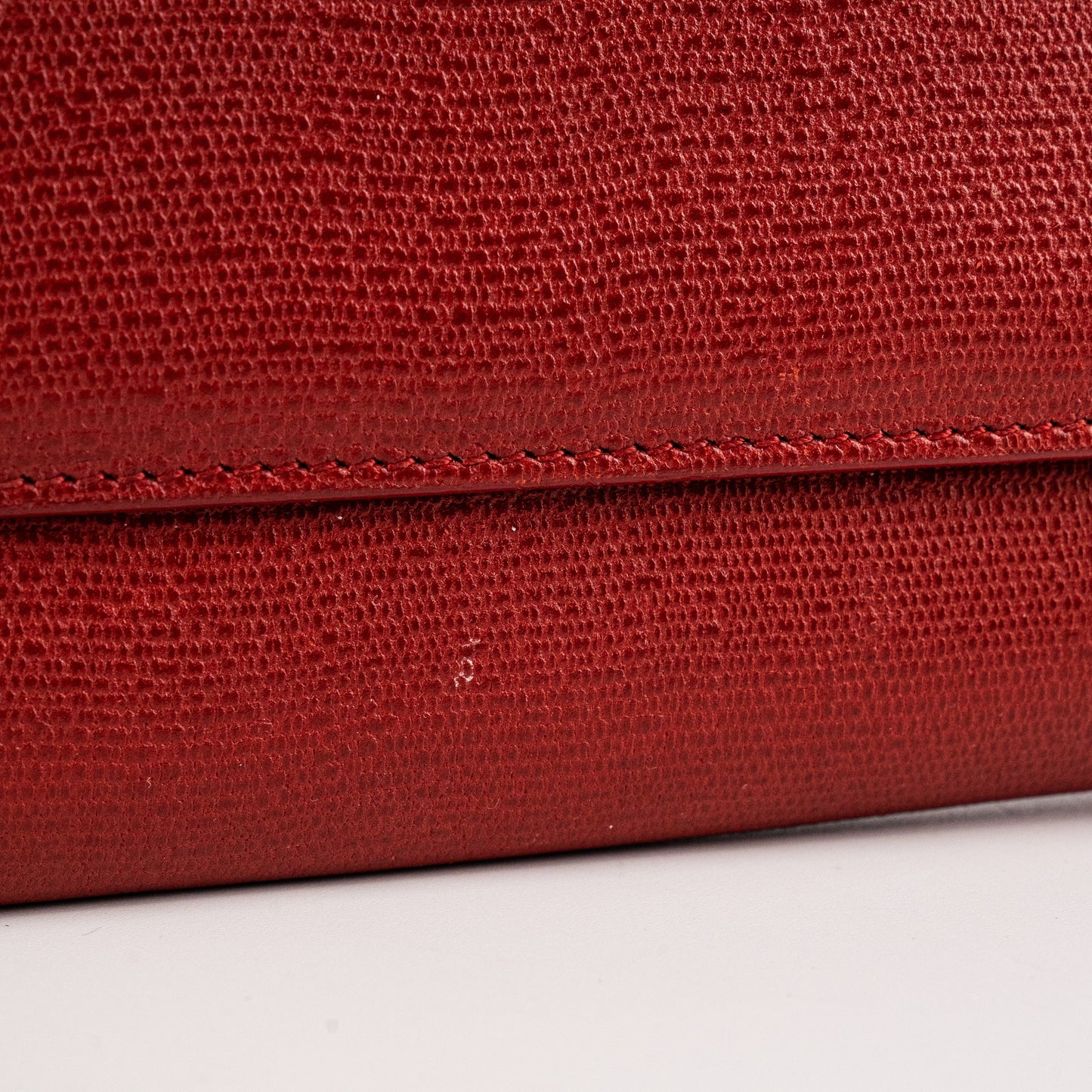 Saint Laurent Red Leather Clutch