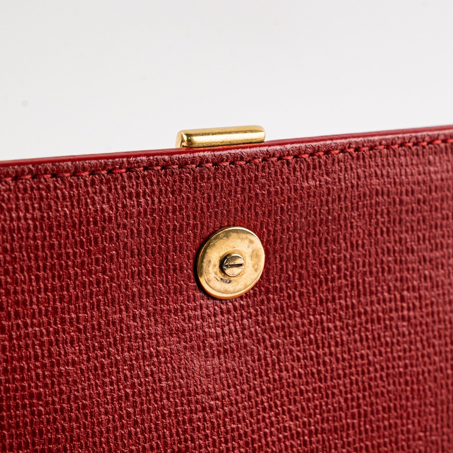 Saint Laurent Red Leather Clutch