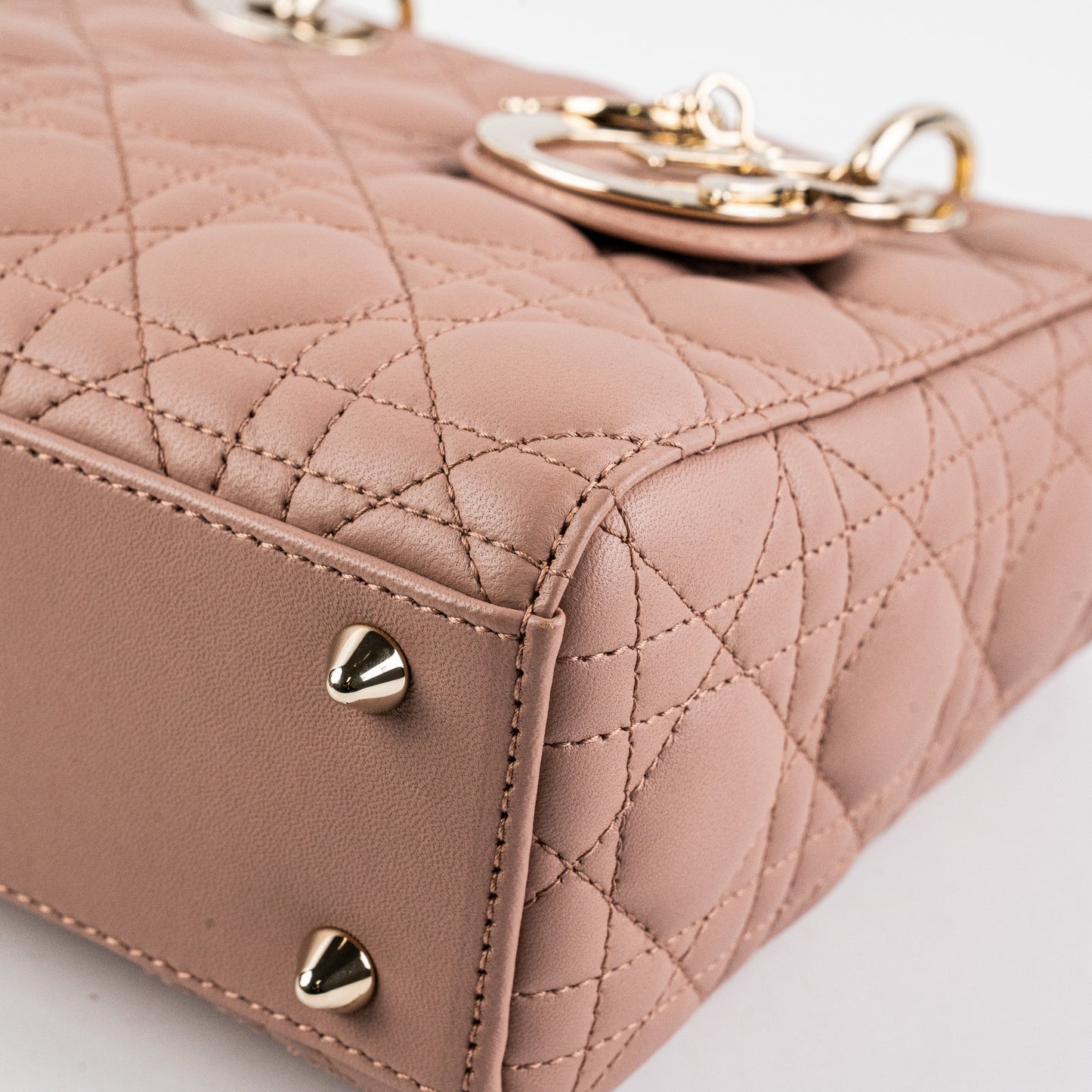 Christian Dior Small Lady Dior Lambskin Pink Bag