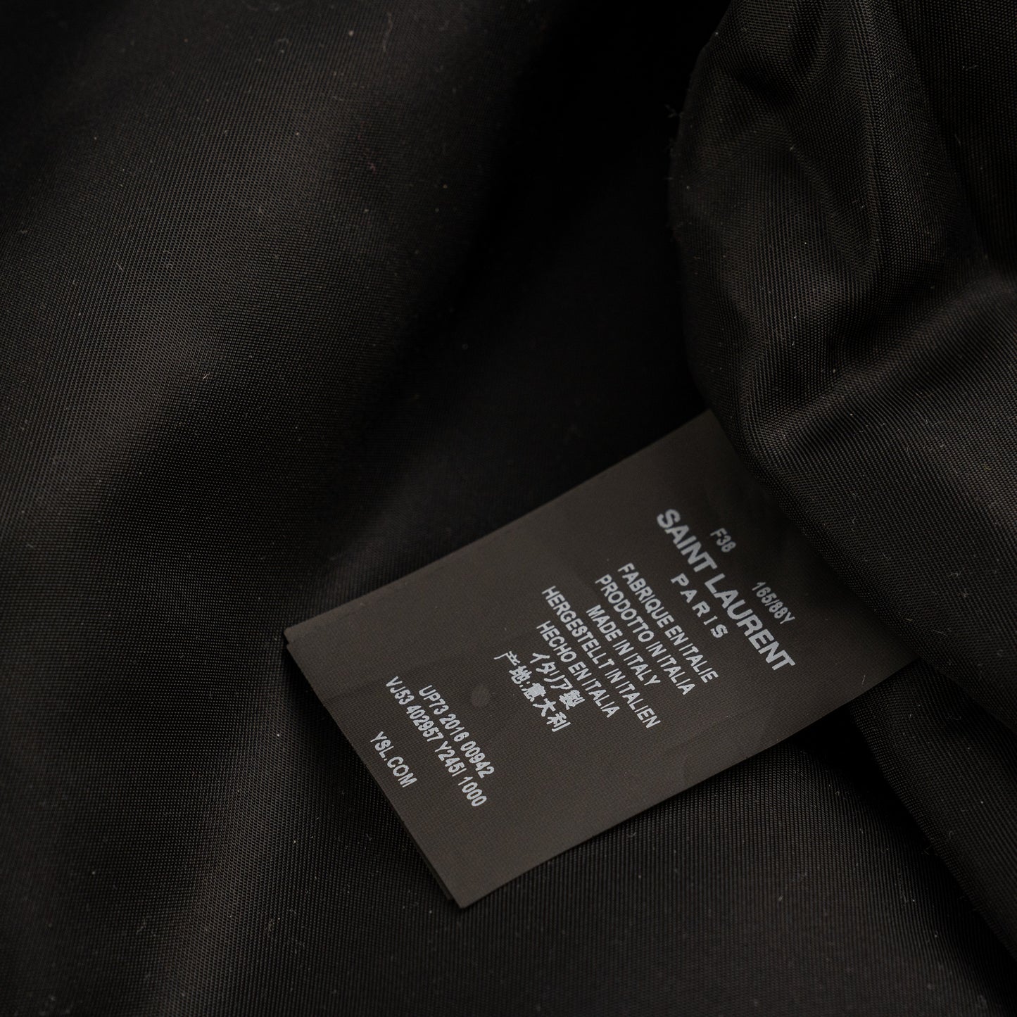 Saint Laurent Bomber Jacket Black Size 38