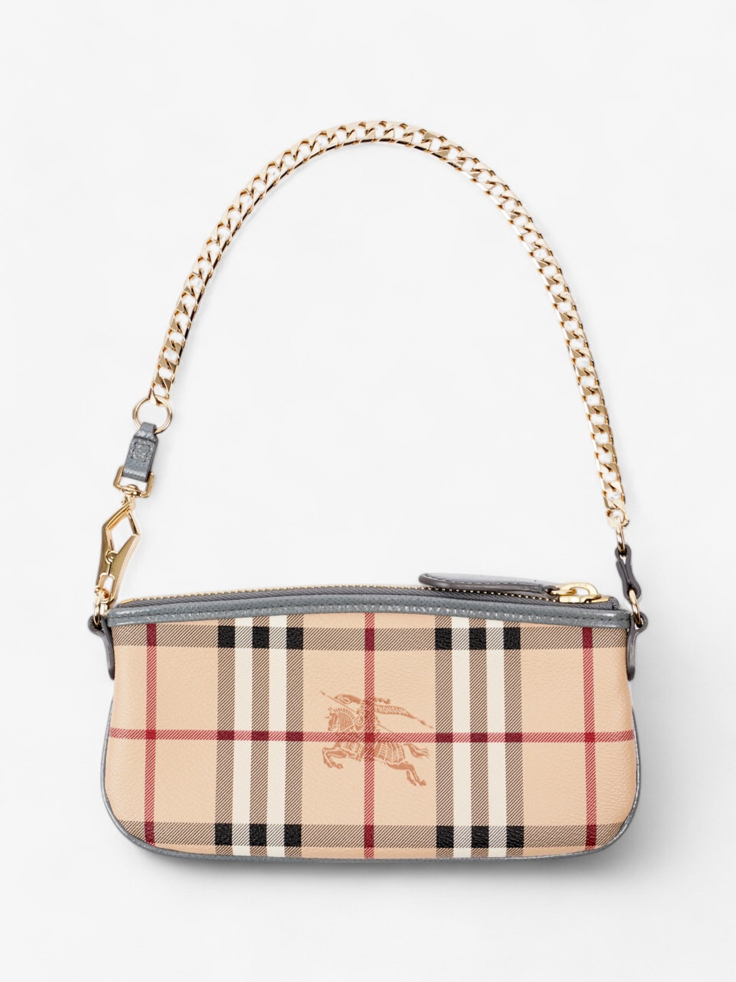 Burberry Clara Pochette Haymarket Check / Grey Canvas