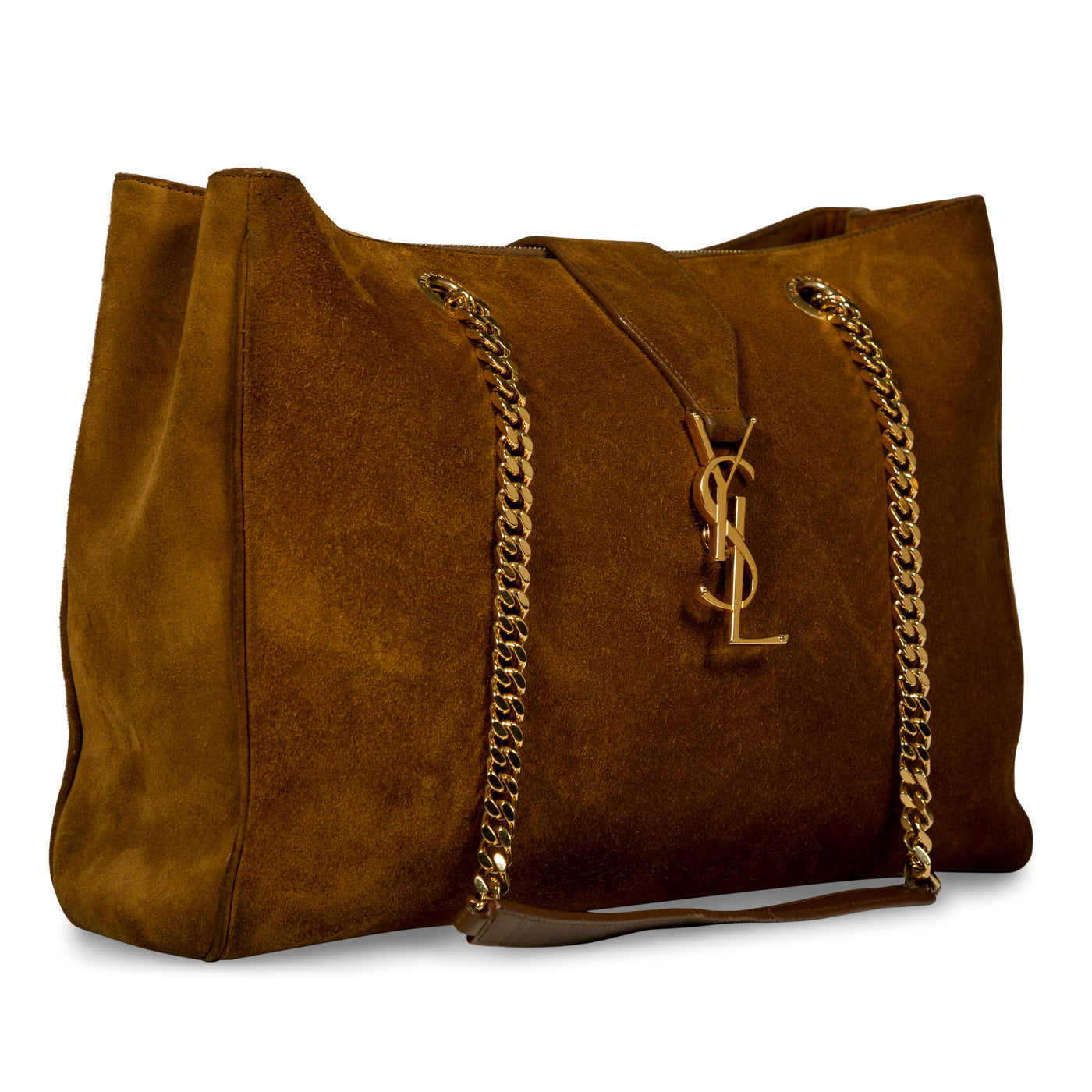 Saint Laurent Classic Monogram Shopper - Suede
