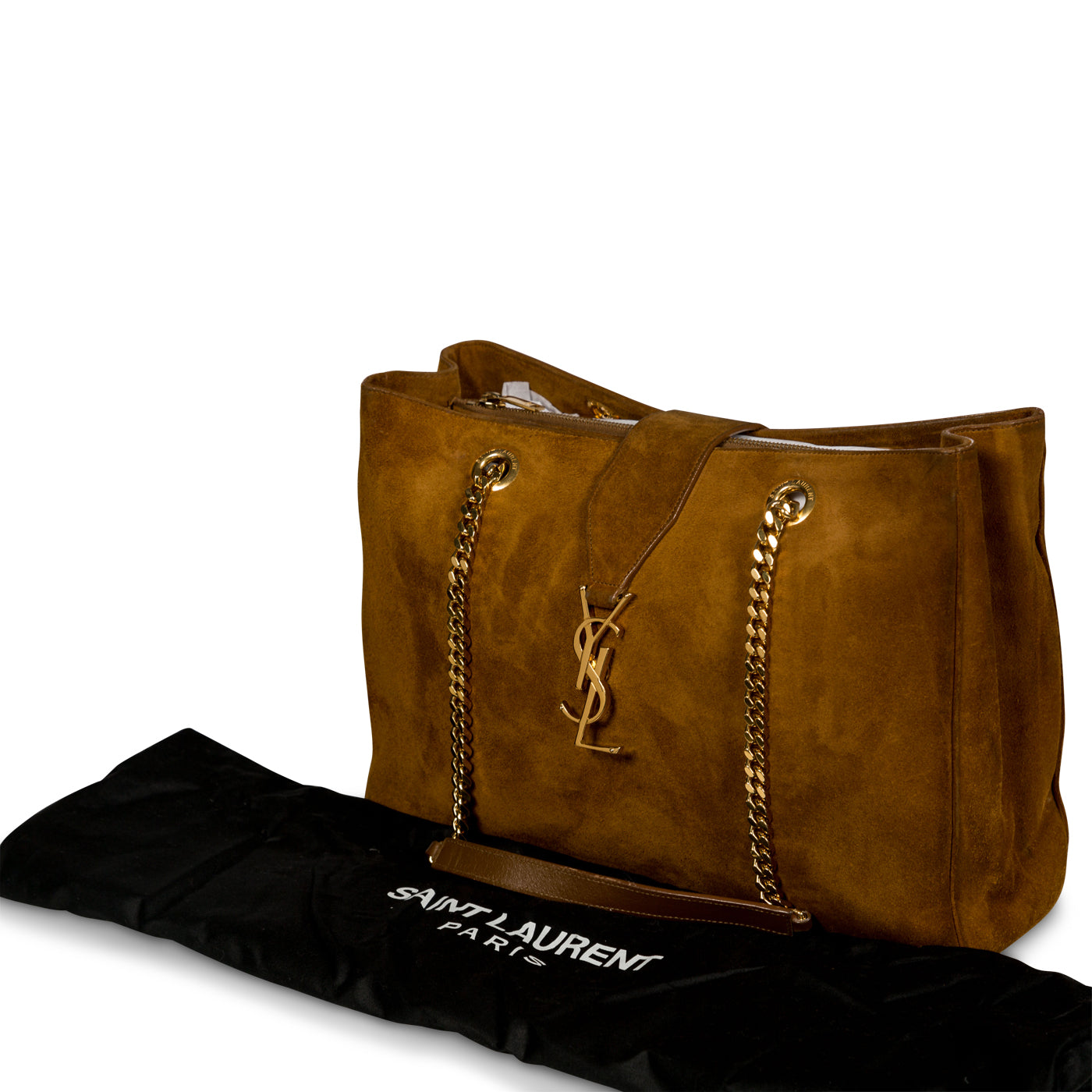 Saint Laurent Classic Monogram Shopper - Suede