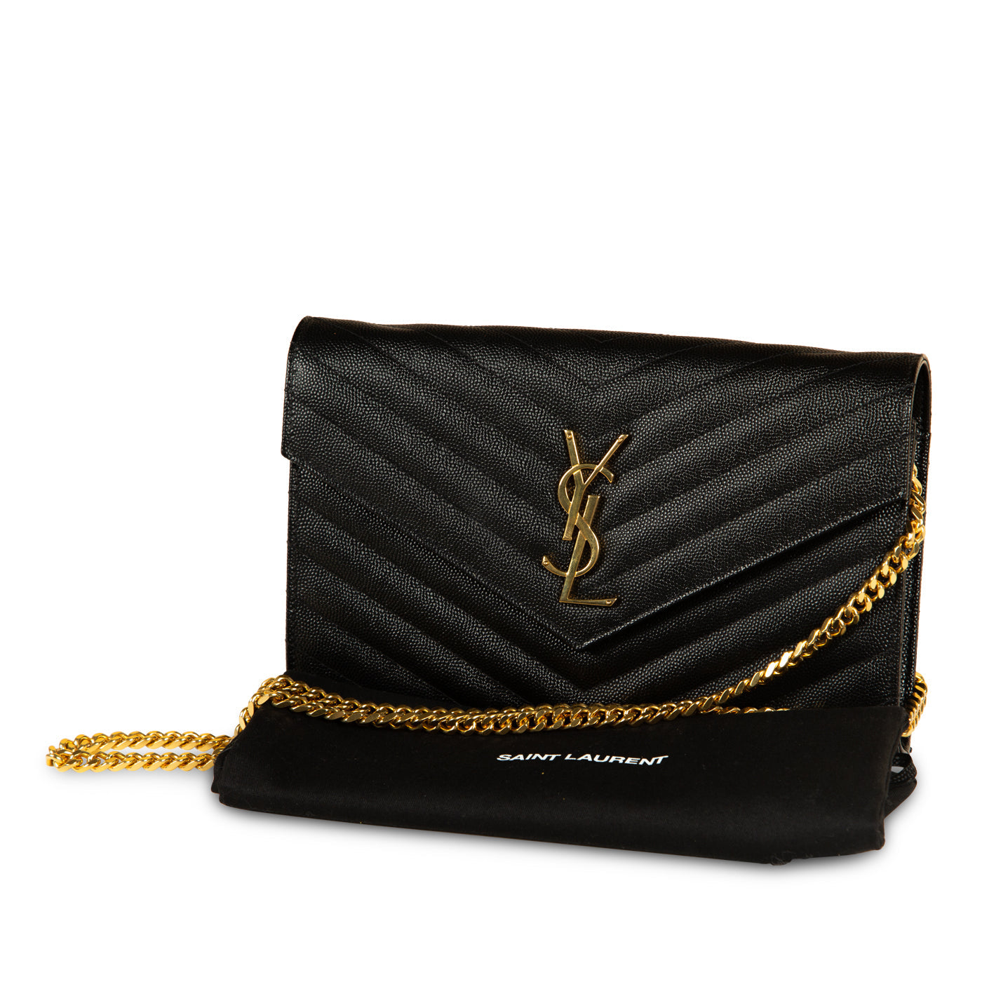 Saint Laurent Monogram Chain Wallet