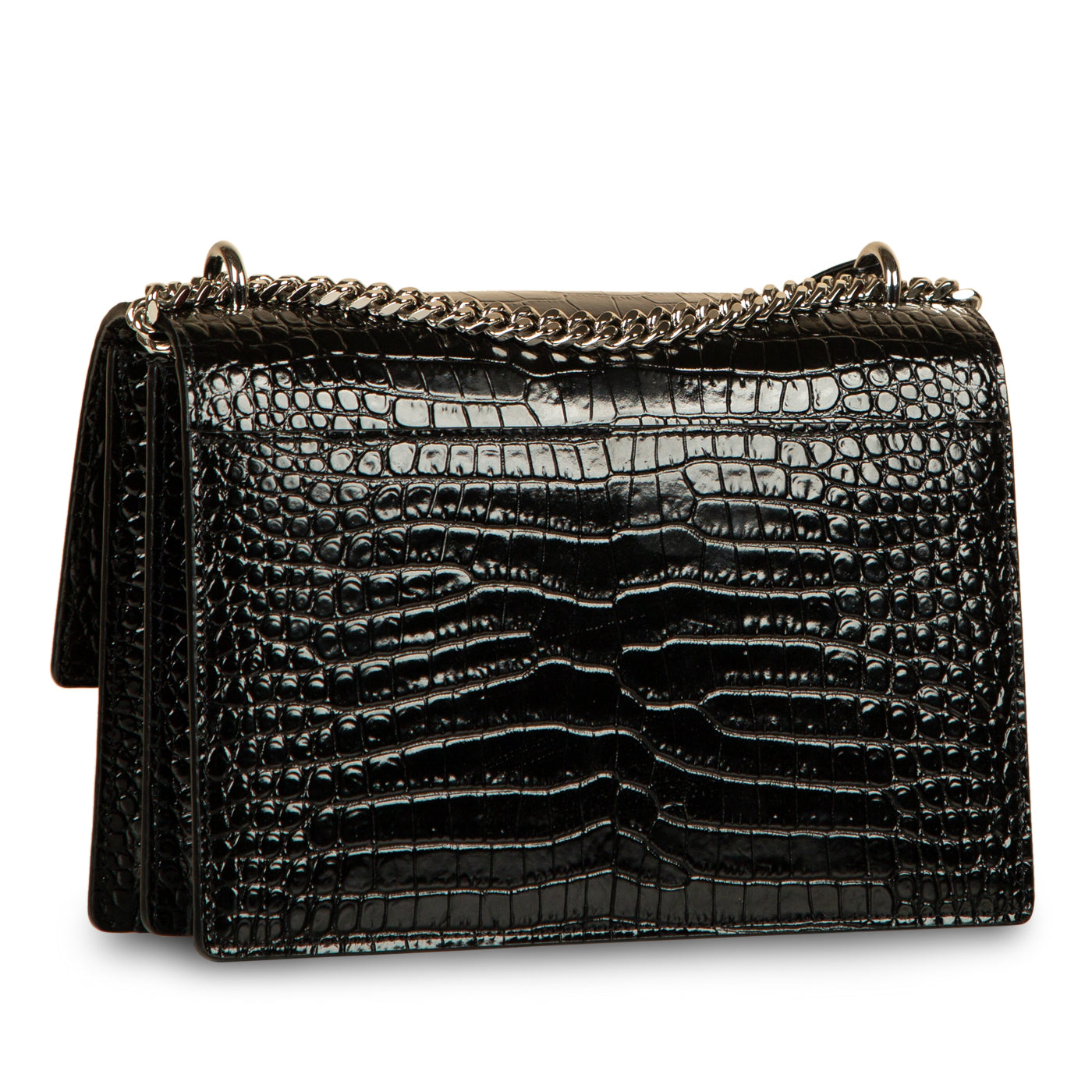 Saint Laurent Sunset Medium - Croc Embossed