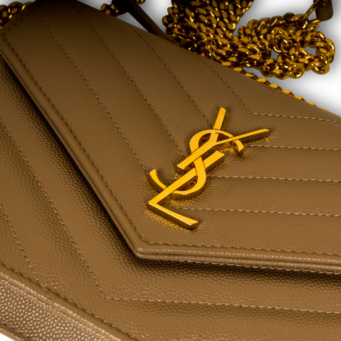 Saint Laurent Chevron Monogram Crossbody