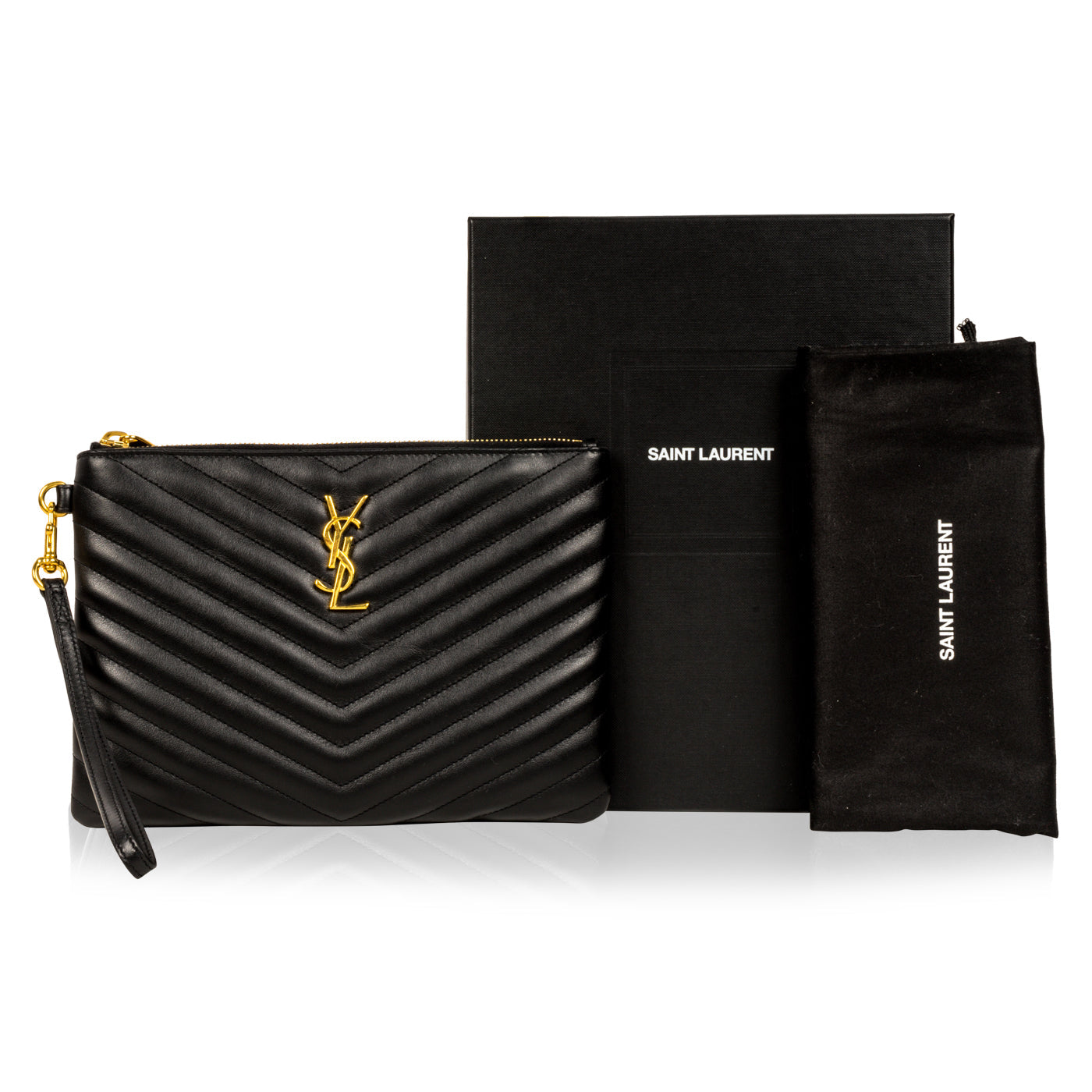 Saint Laurent Chevron Clutch