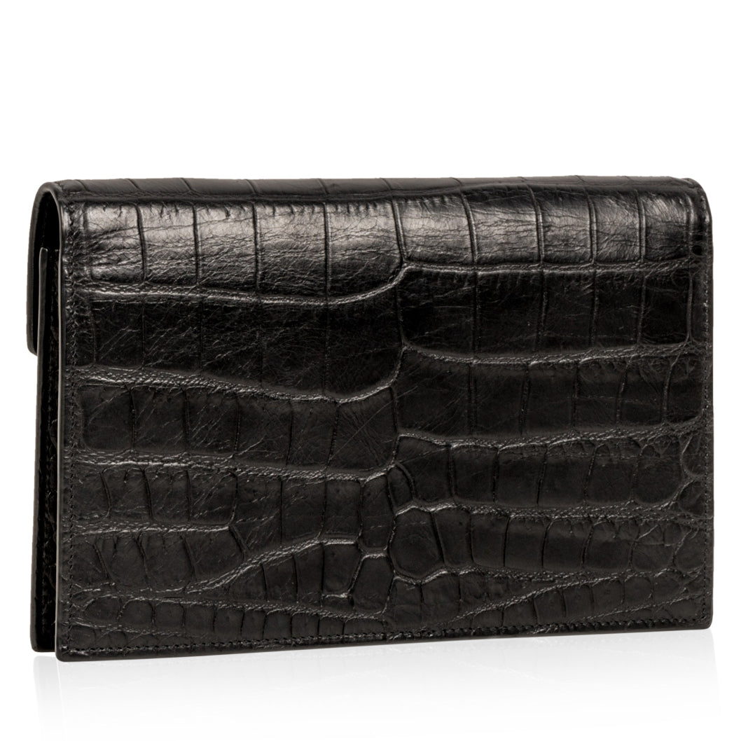 Saint Laurent Envelope Crossbody - Croc Embossed