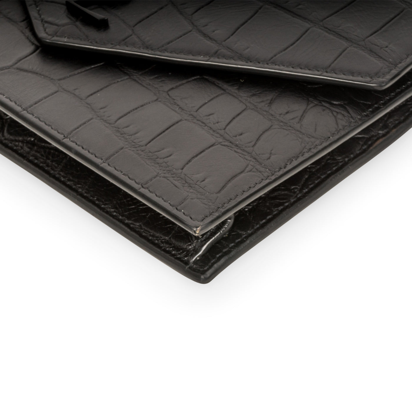 Saint Laurent Envelope Crossbody - Croc Embossed