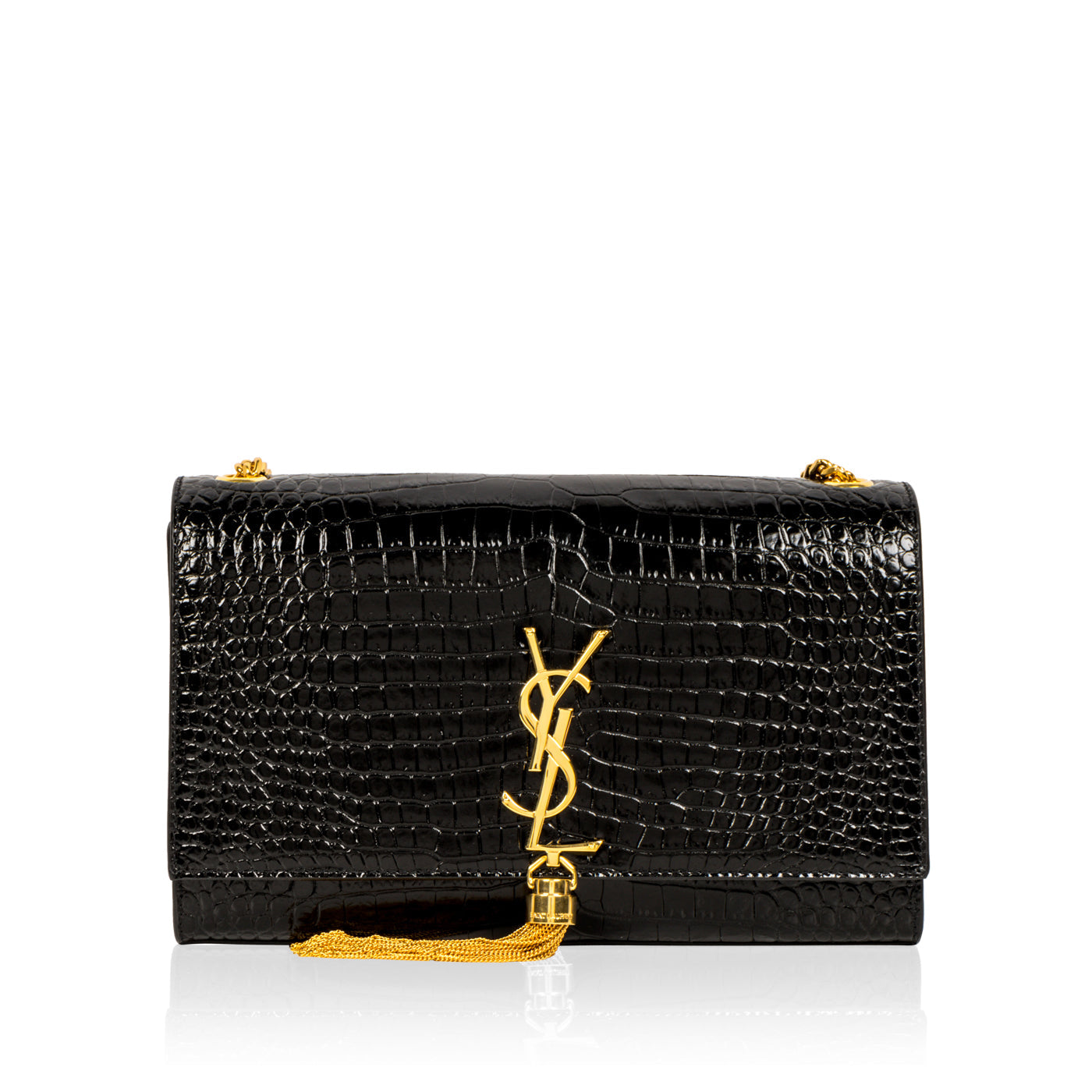 Saint Laurent Crocodile Kate Tassel