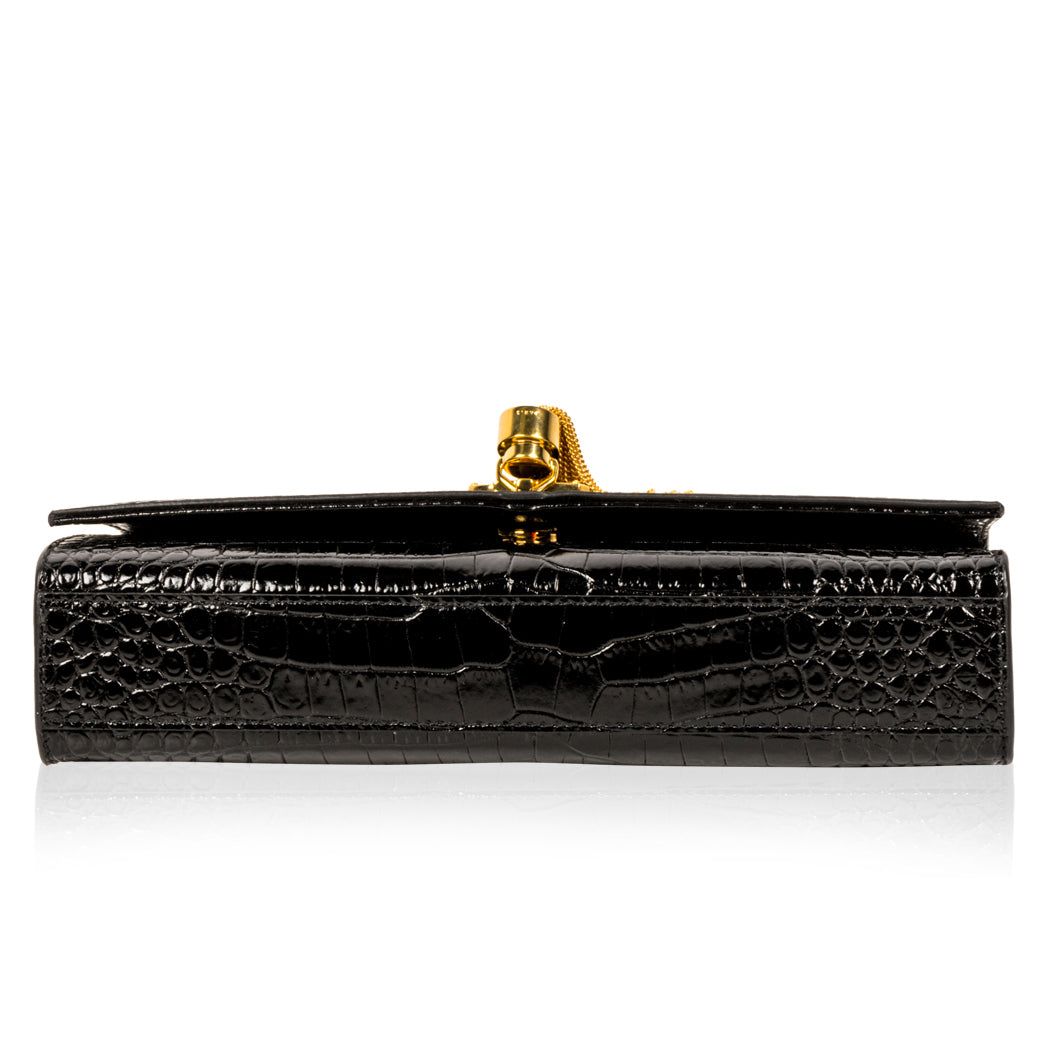 Saint Laurent Kate Tassel Bag - Croc Embossed