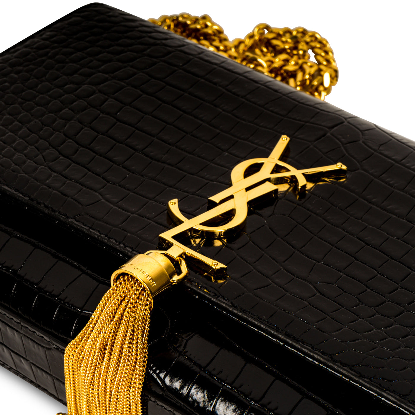 Saint Laurent Crocodile Kate Tassel