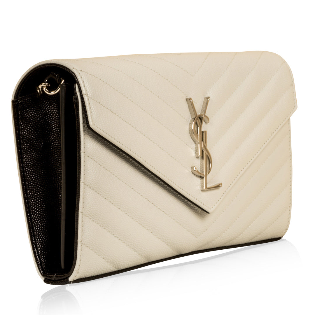 Saint Laurent Monogram Envelope Wallet on Chain