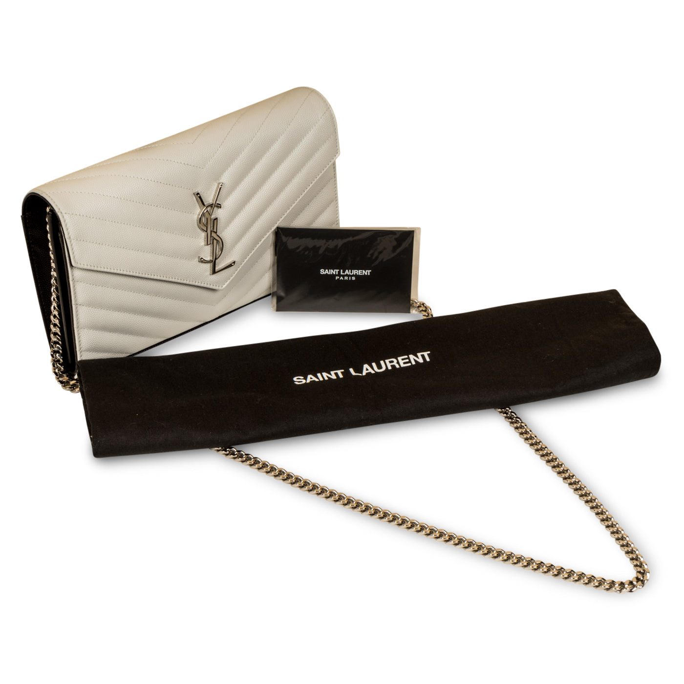 Saint Laurent Monogram Envelope Wallet on Chain