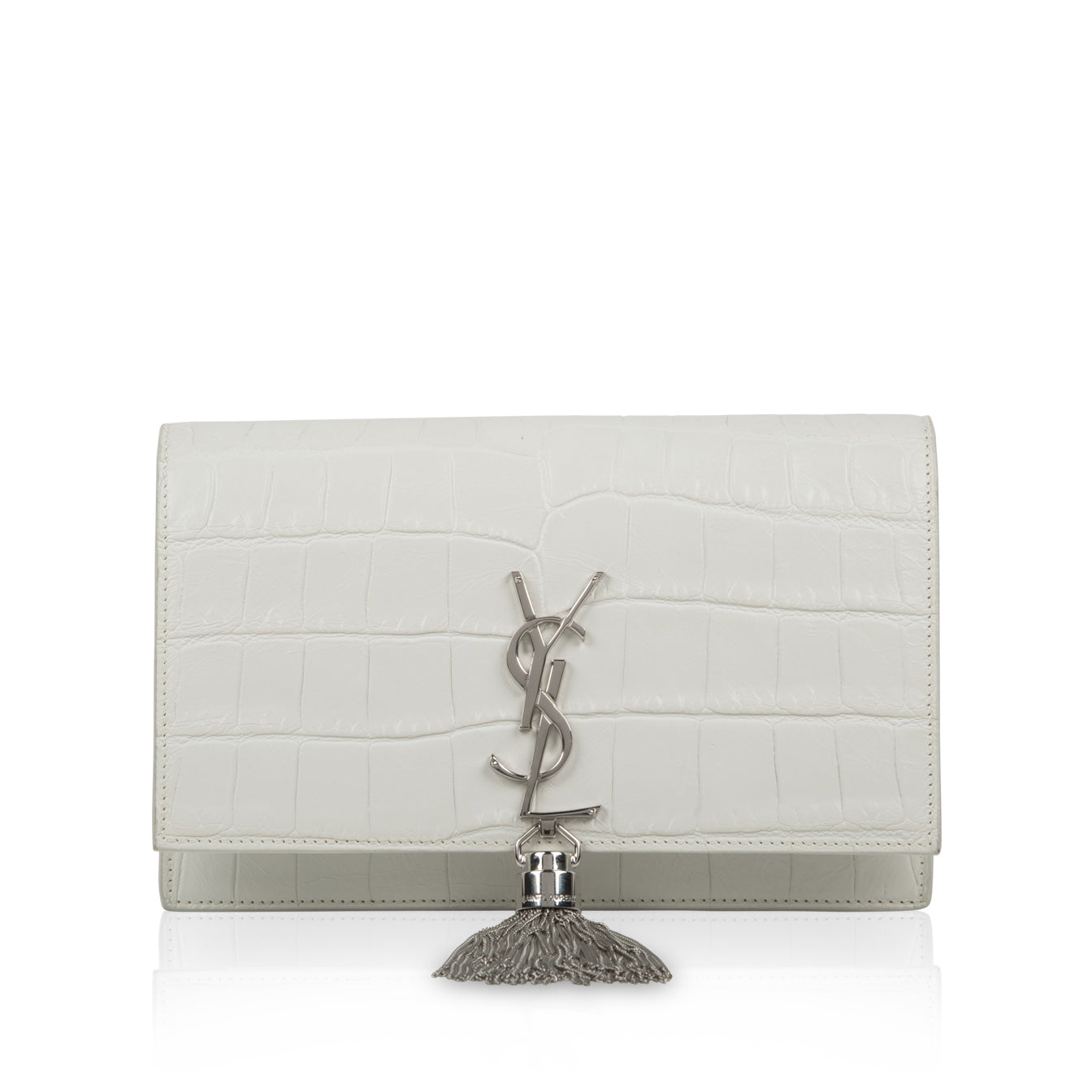 Saint Laurent Small Kate Tassel - Croc Embossed